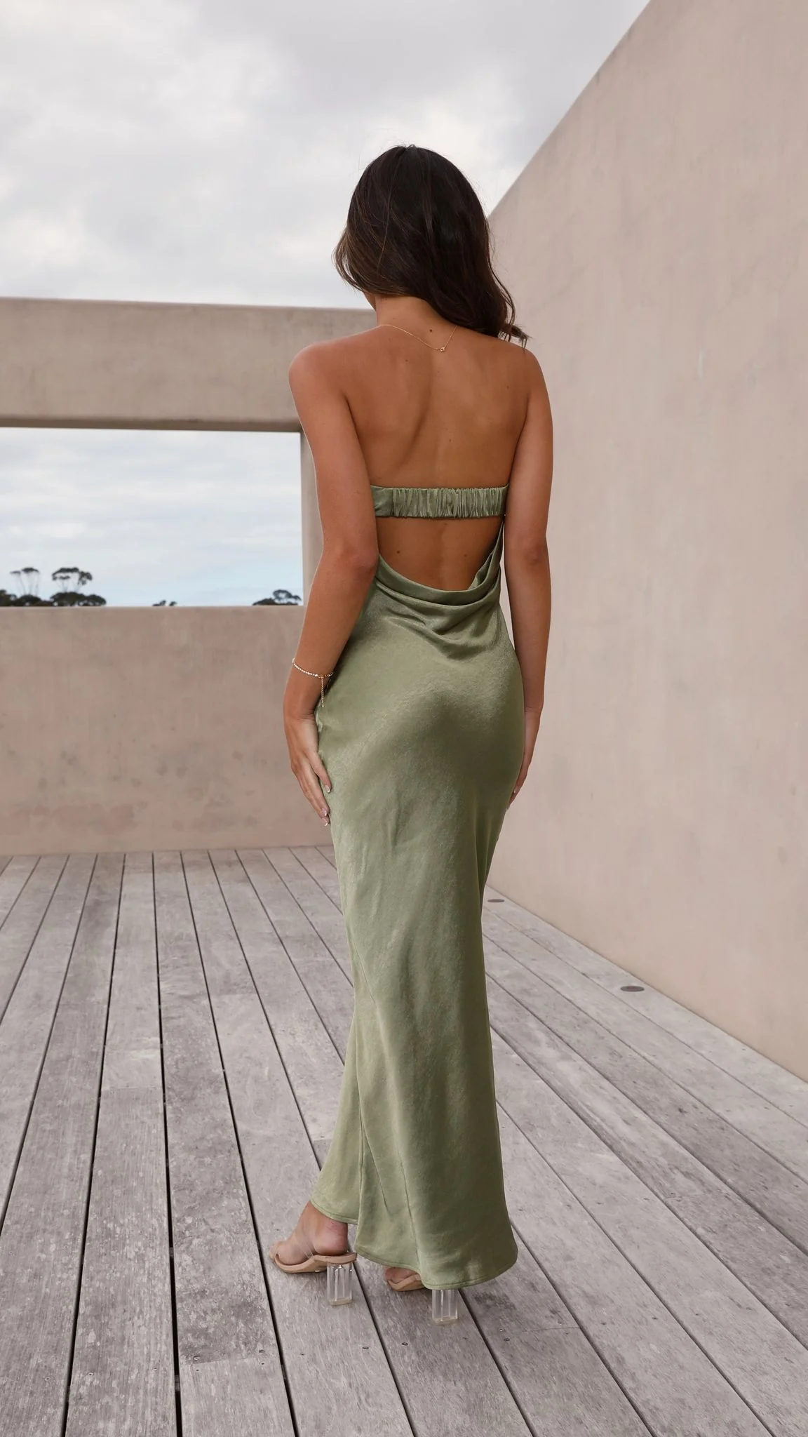 Gisele Maxi Dress - Olive - Image 5