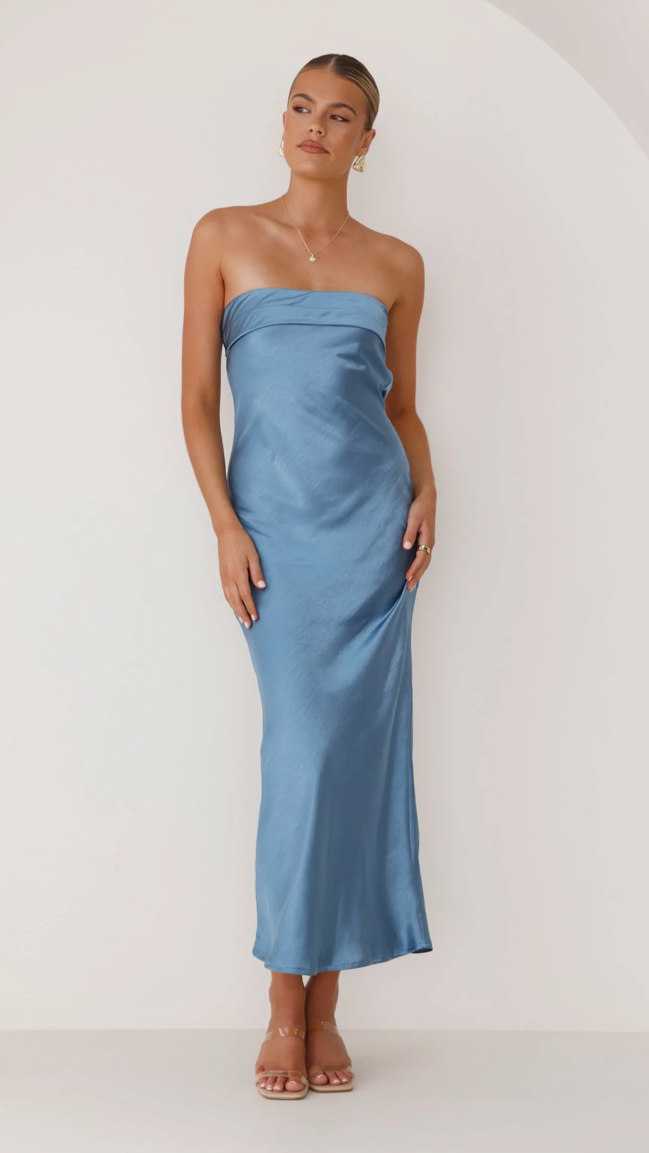 Gisele Maxi Dress - Steel Blue - Image 9