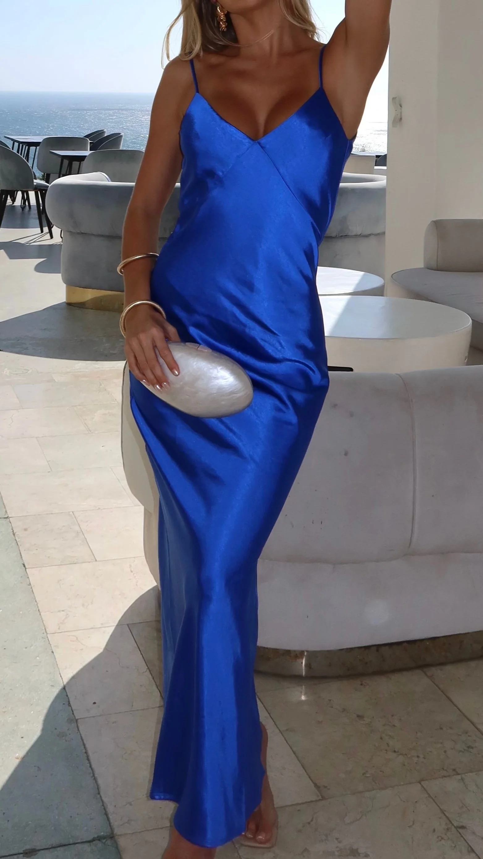 Gisella Maxi Dress - Cobalt Blue - Image 4