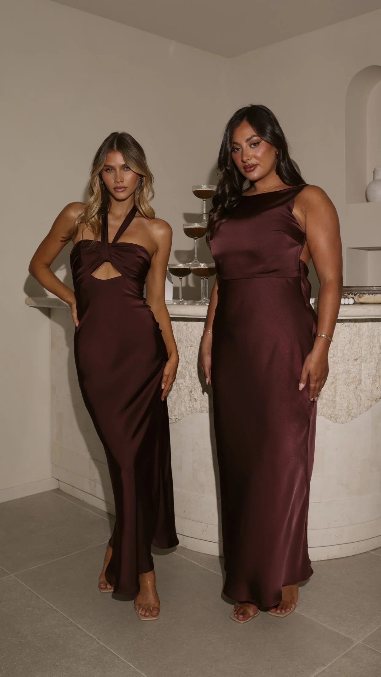 Grace Halter Maxi Dress - Chocolate - Image 8