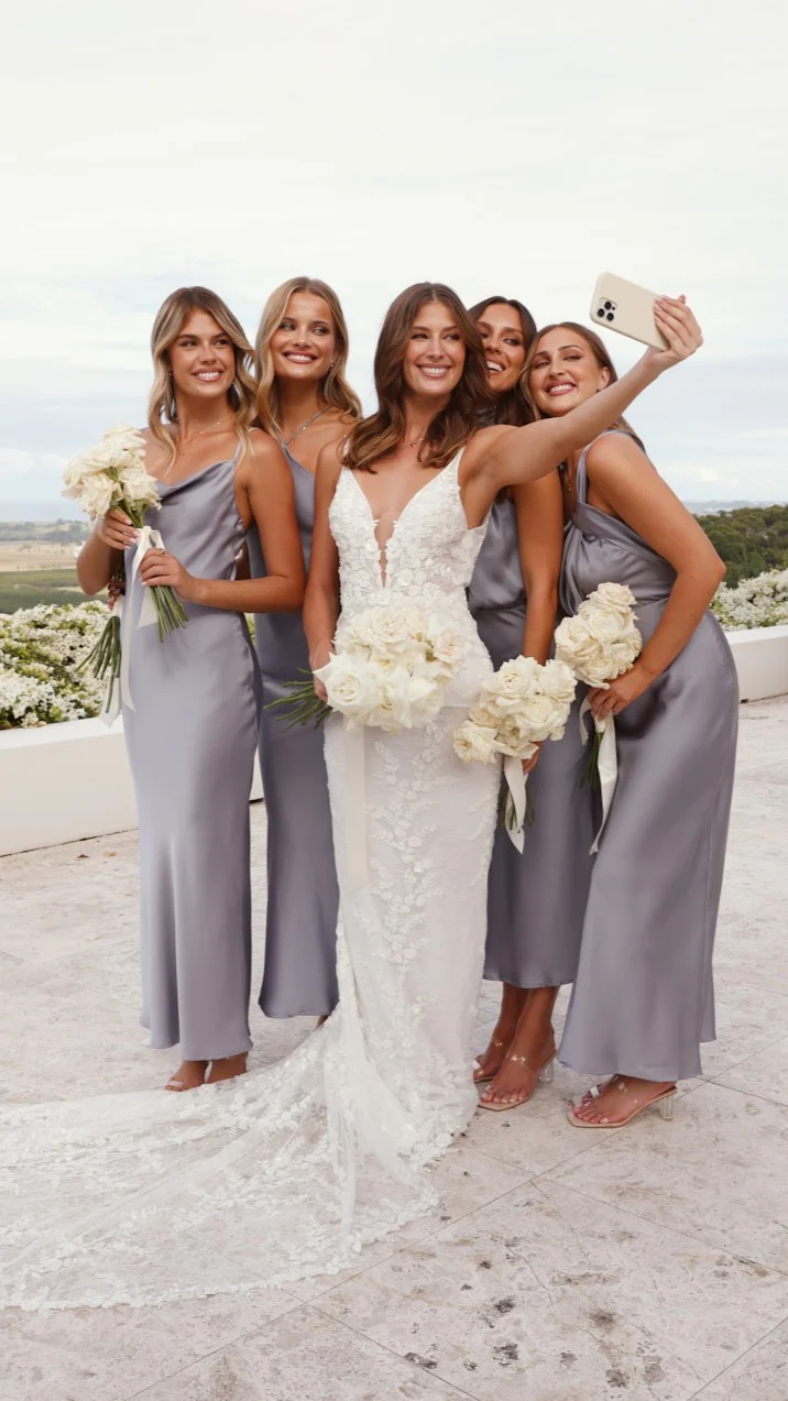 Greta Maxi Dress - Steel Blue - Image 13
