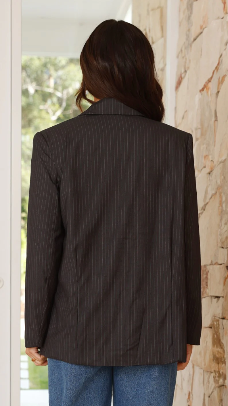 Hadrian Blazer - Charcoal Pinstripe - Image 5