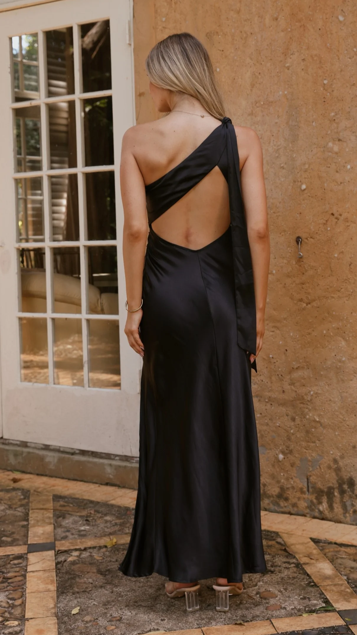 Halle One Shoulder Maxi Dress - Black - Image 9