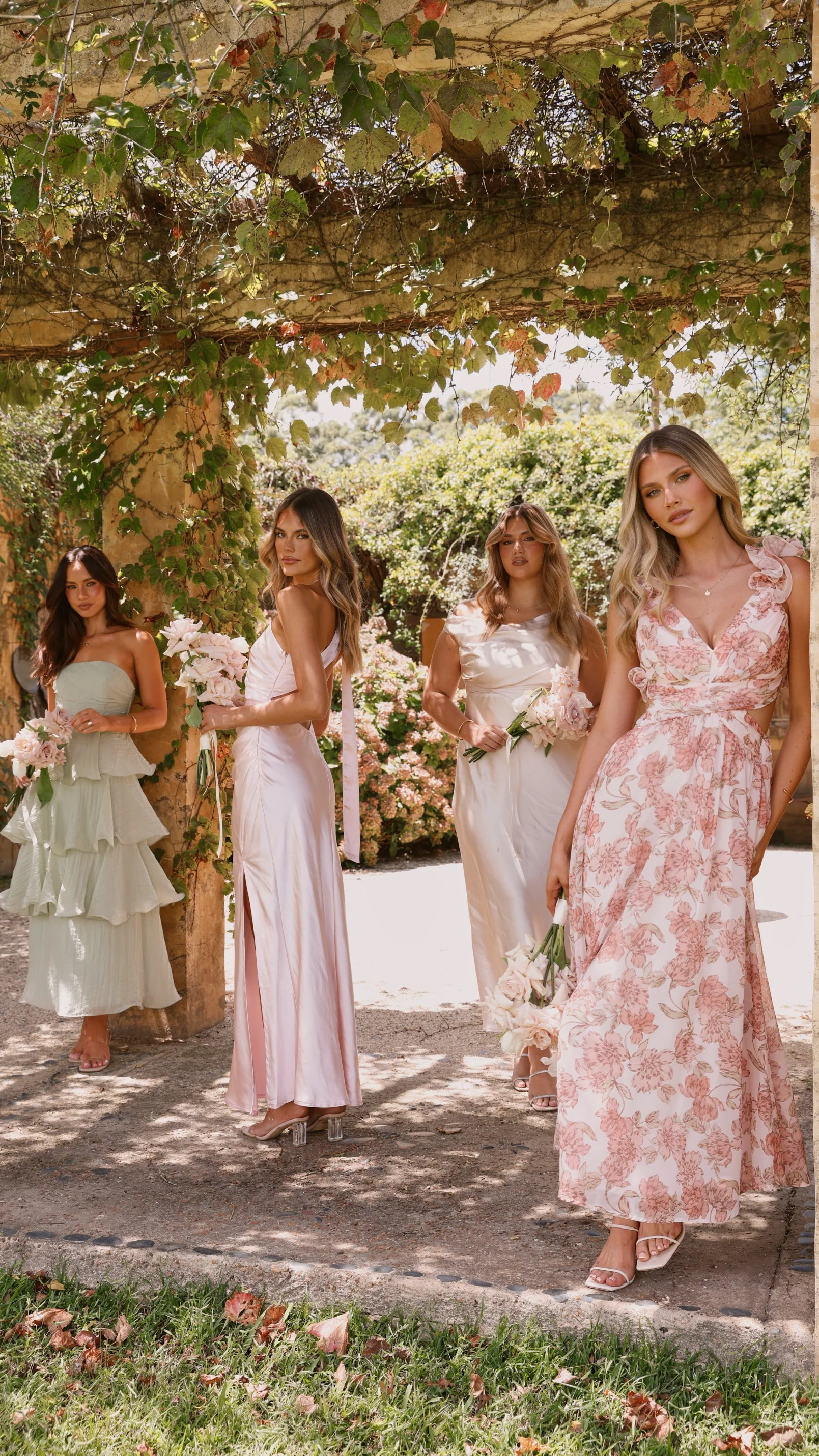 Halle One Shoulder Maxi Dress - Pink - Image 3