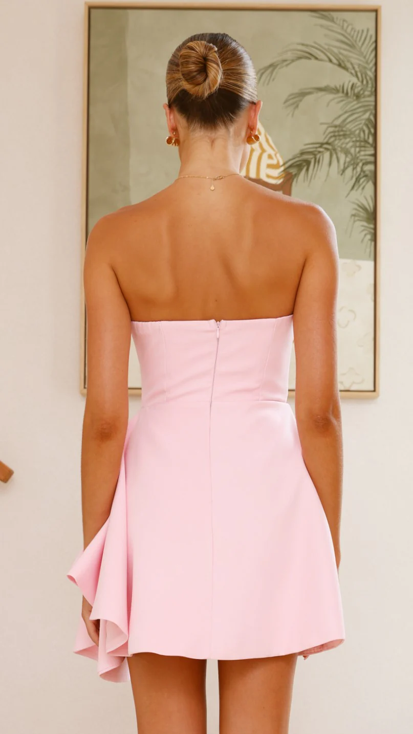 Hanae Mini Dress - Pink - Image 2