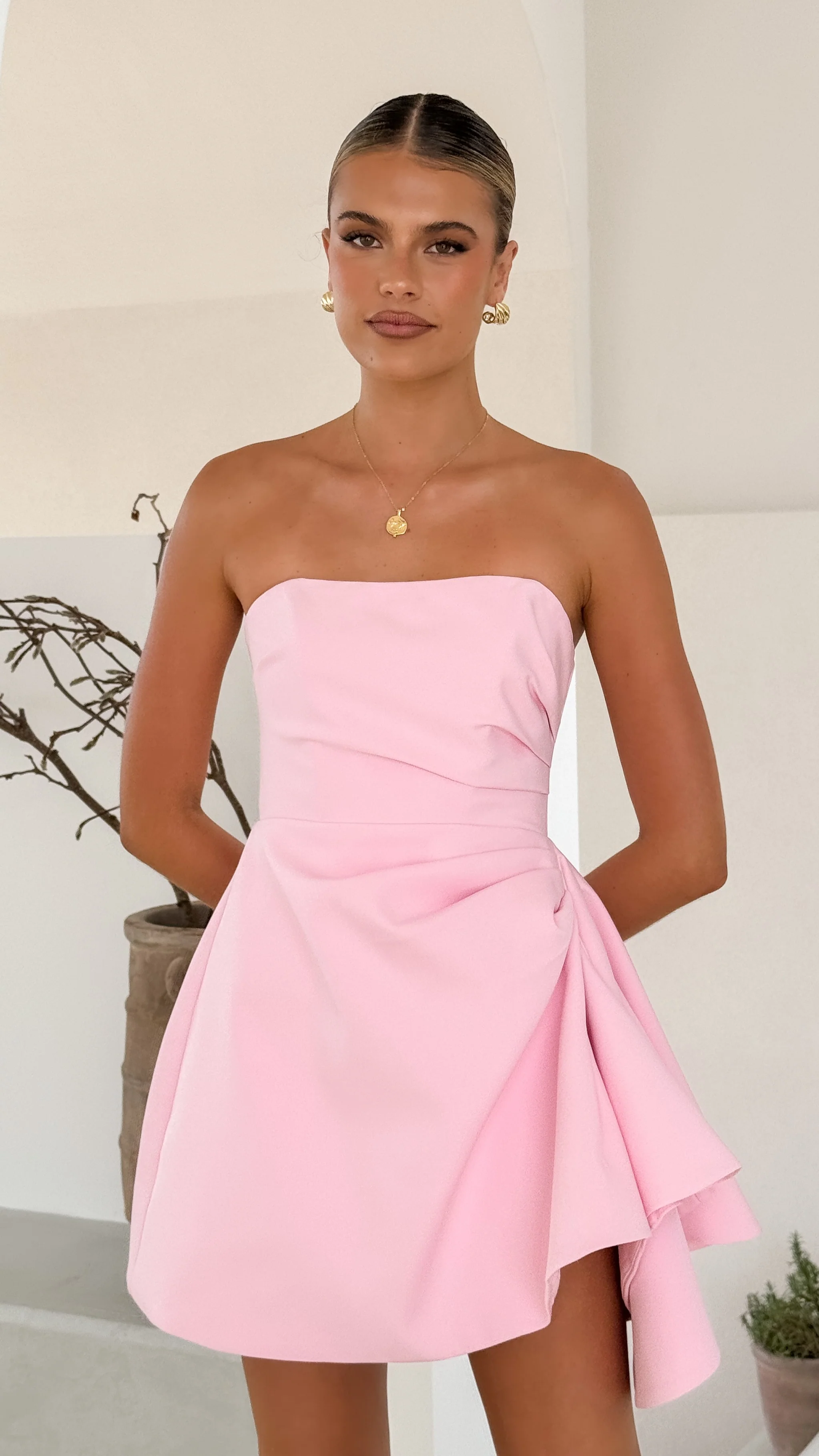 Hanae Mini Dress - Pink - Image 7