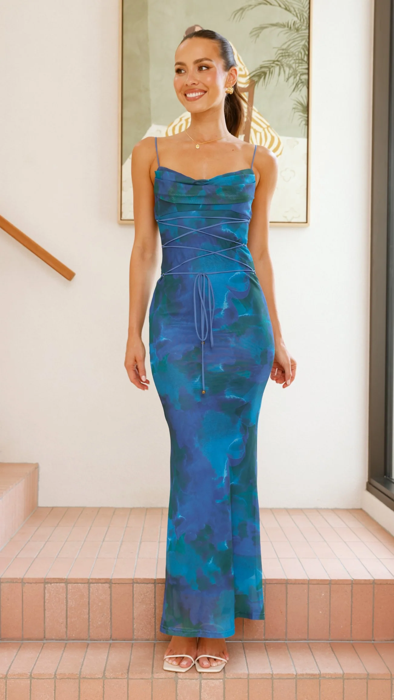 Hanne Maxi Dress - Blue Print - Image 5
