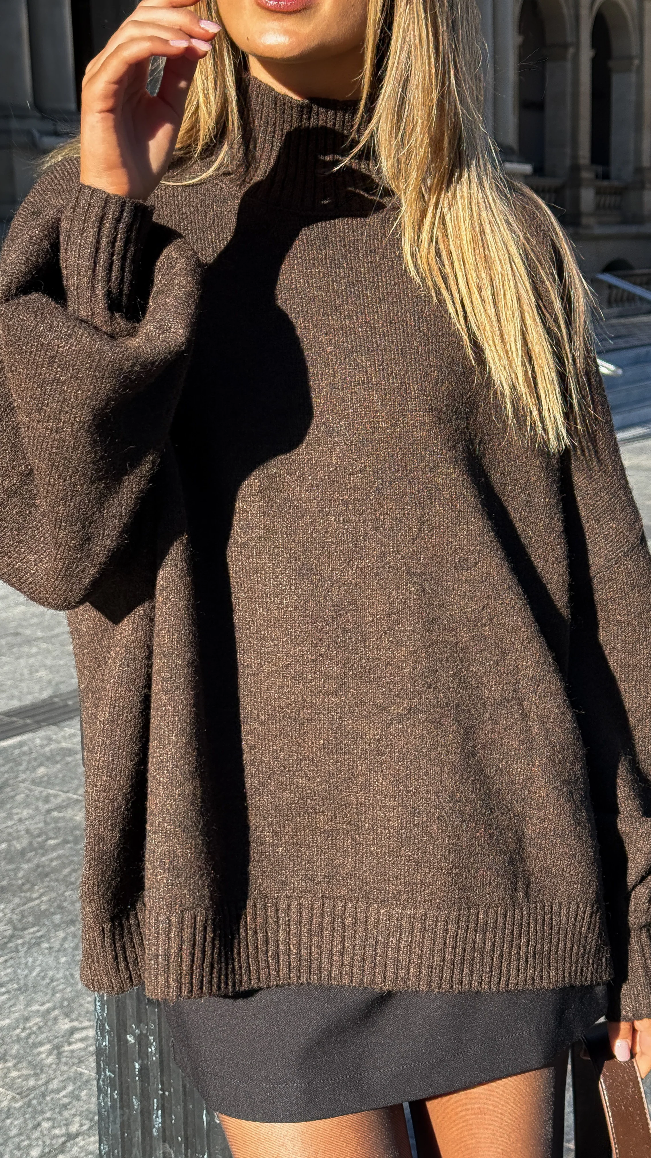 Harita Knitted Sweater - Chocolate - Image 4