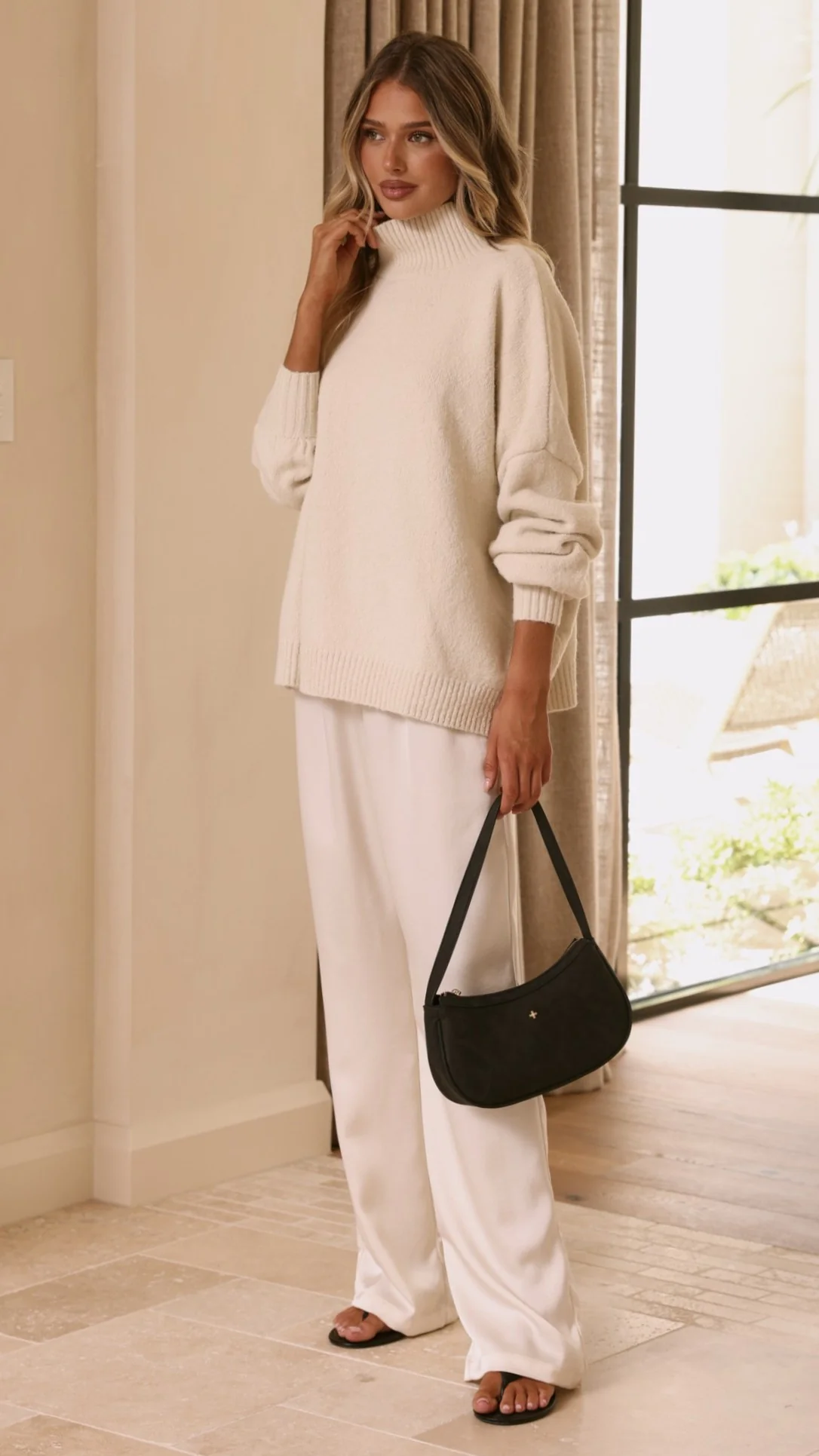 Harita Knitted Sweater - Cream - Image 3