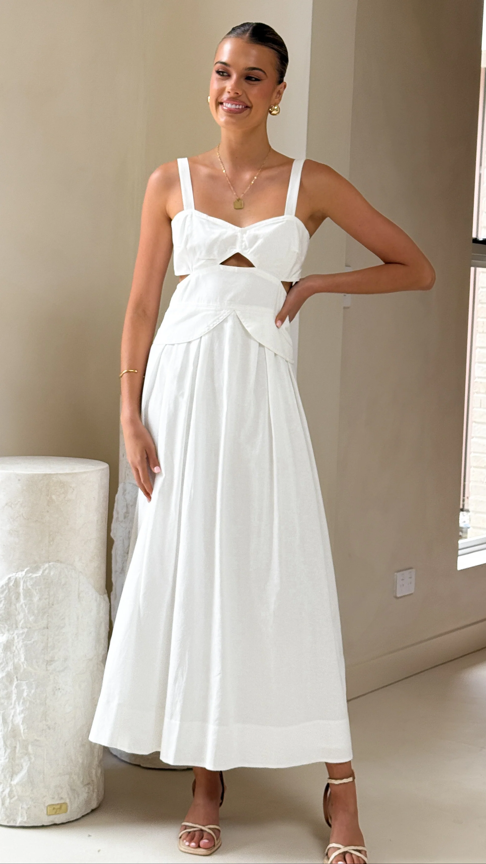Harleigh Maxi Dress - White - Image 7