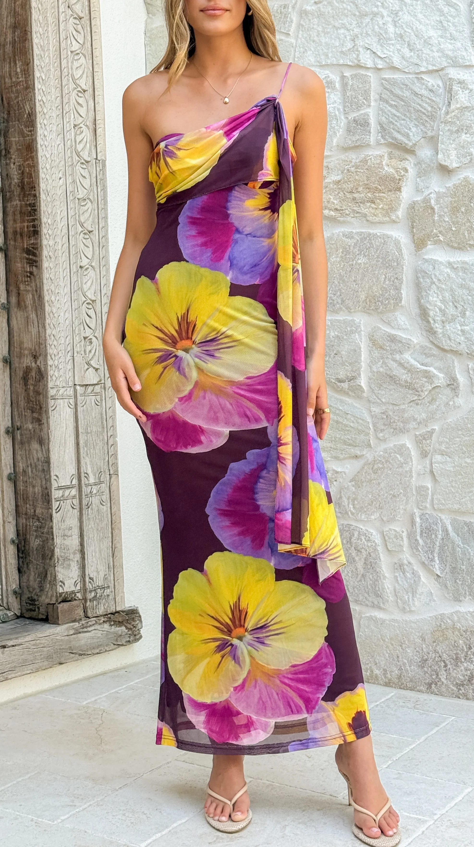 Haviana Maxi Dress - Purple/Yellow Floral - Image 8