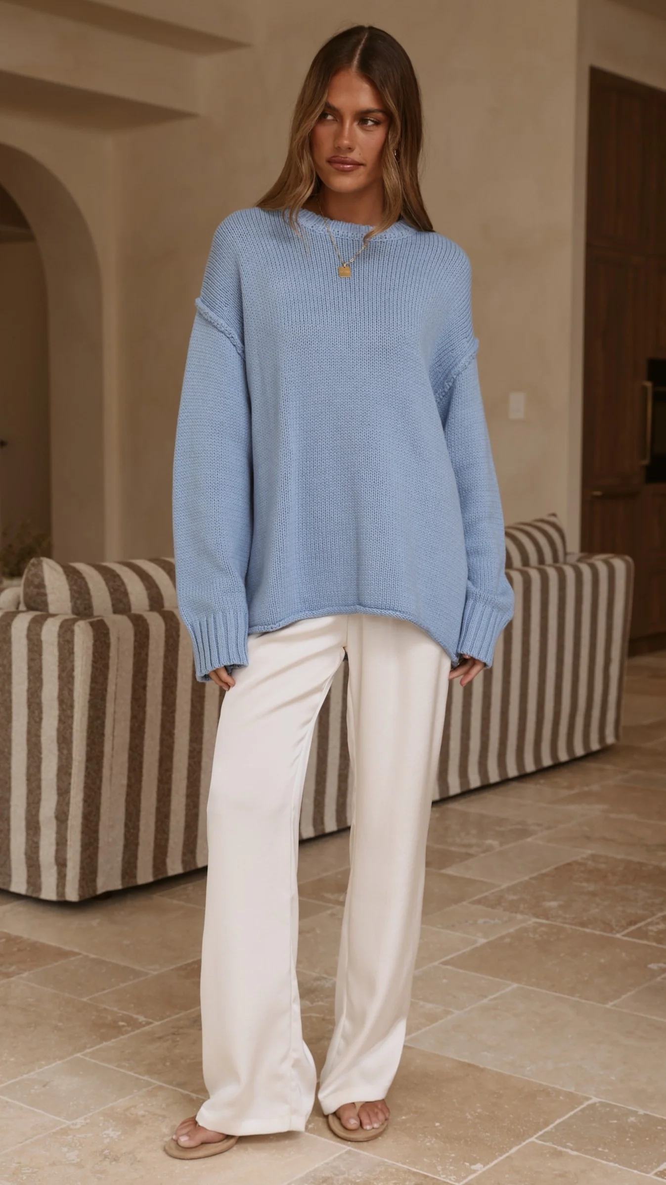 Hayden Knit Jumper - Blue - Image 11