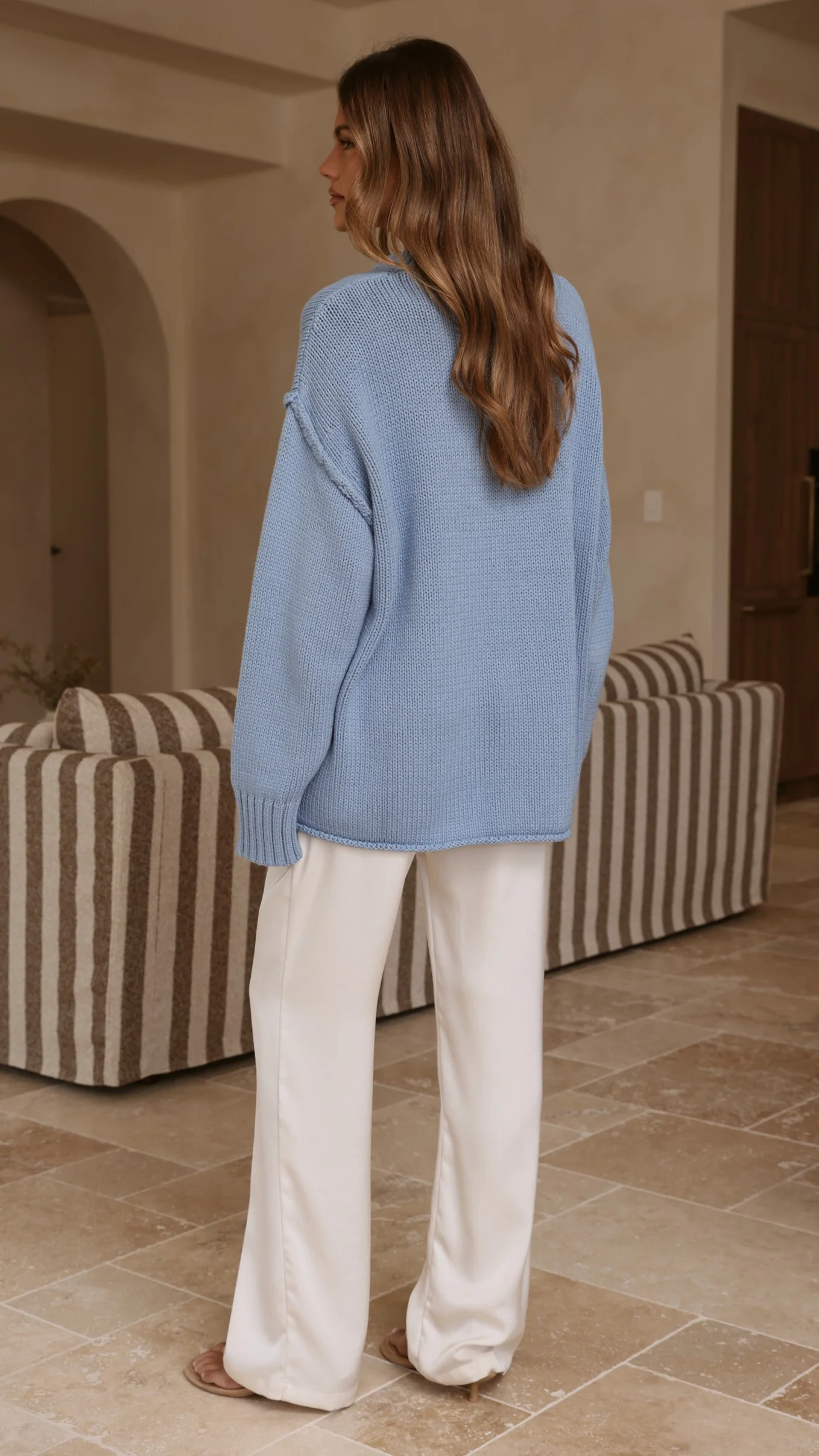 Hayden Knit Jumper - Blue - Image 2