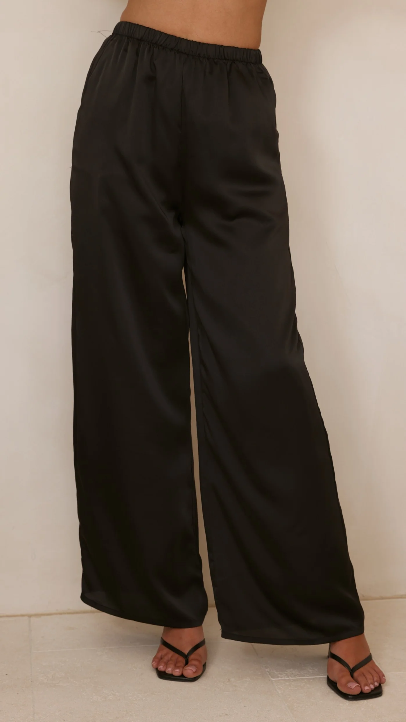 Hayleigh Asymmetrical Top and Pants Set - Black/Lace - Image 4