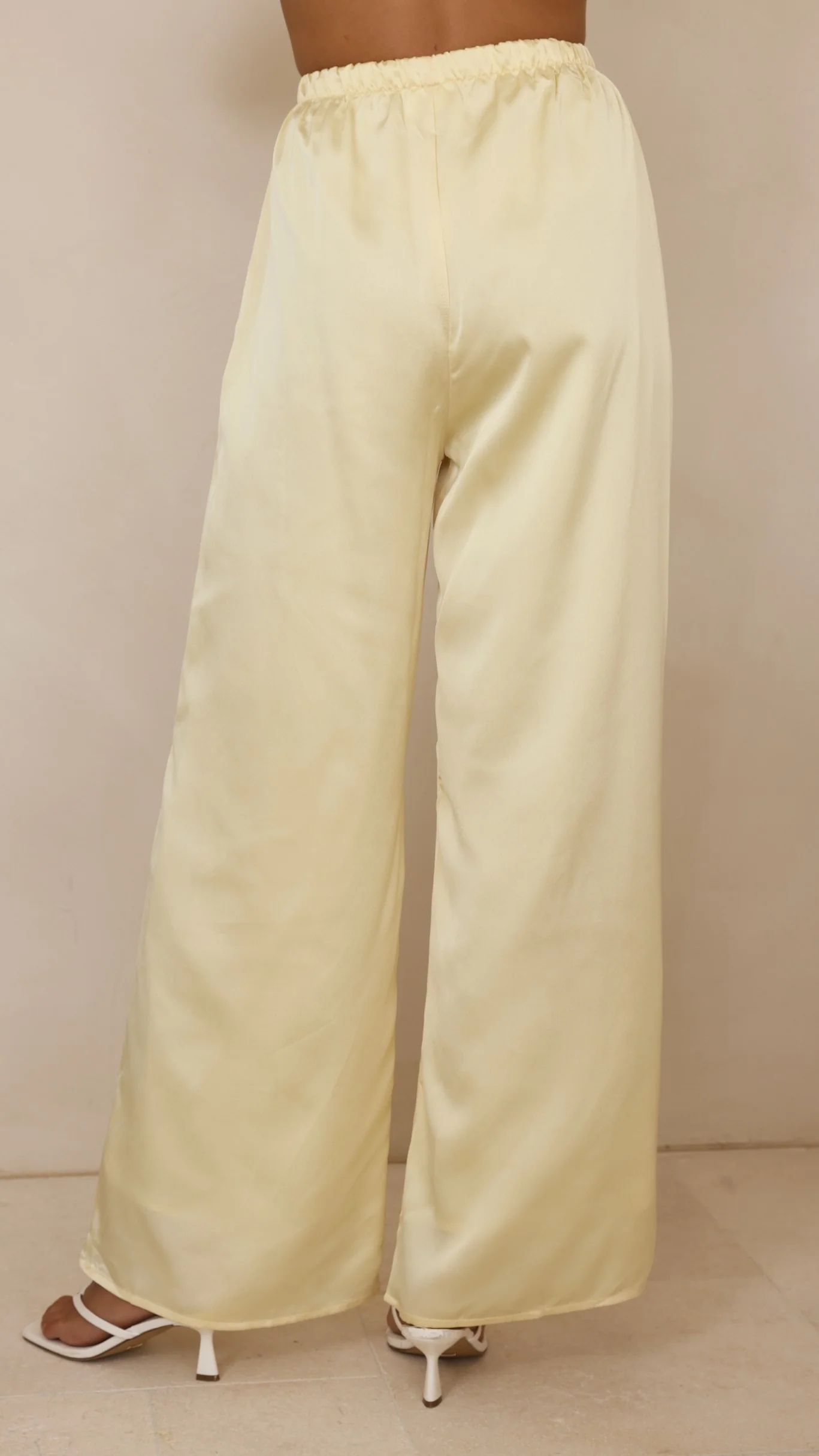 Hayleigh Asymmetrical Top and Pants Set - Yellow/Lace - Image 6