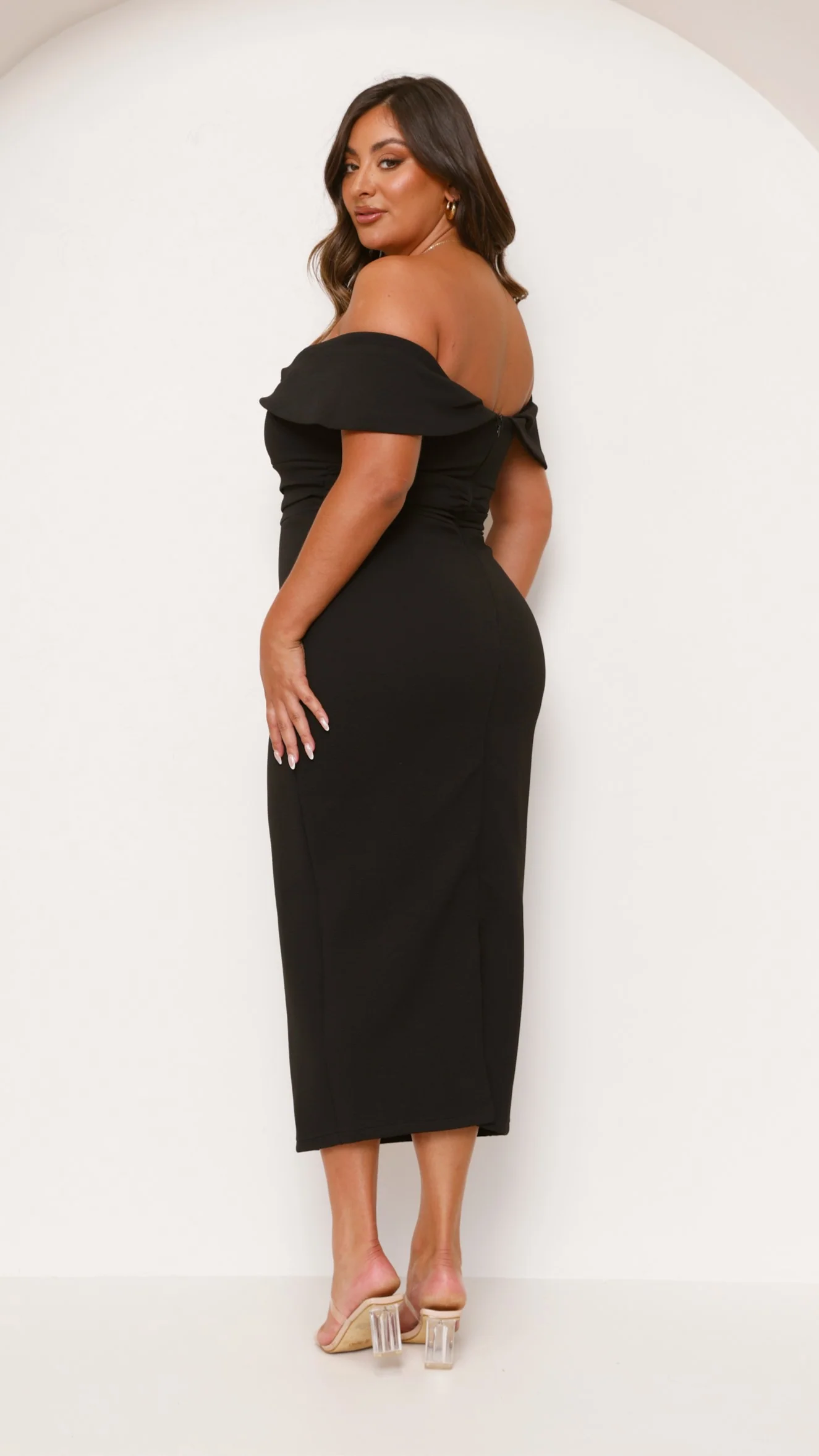 Holly Midi Dress - Black - Image 8