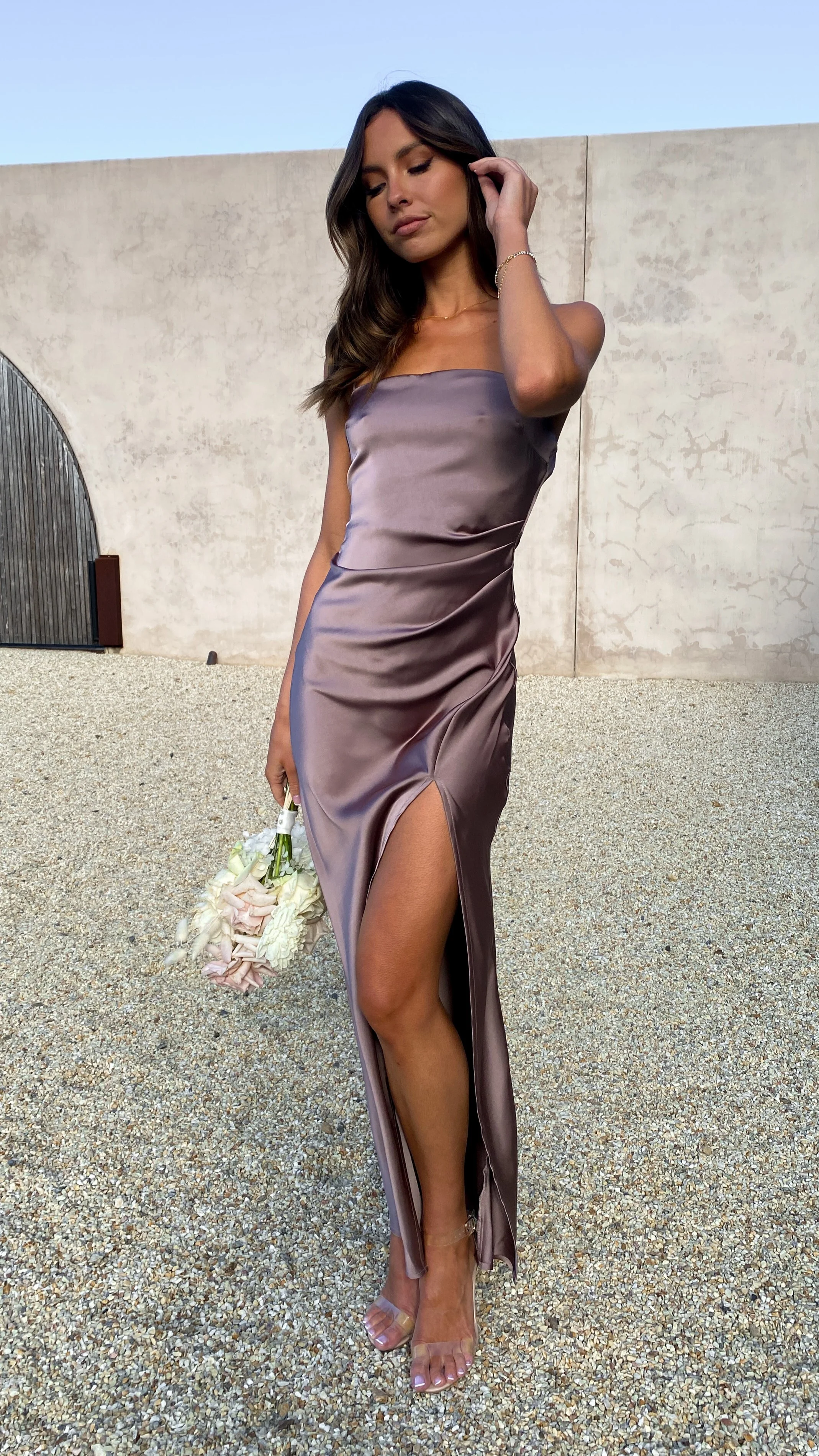 Ilana Maxi Dress - Mushroom - Image 16