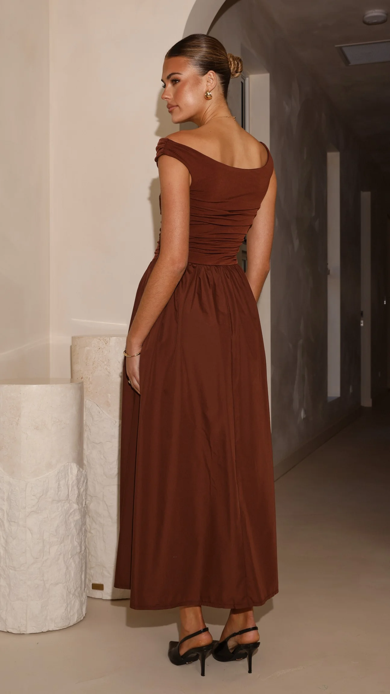 Immy Midi Dress - Brown - Image 2