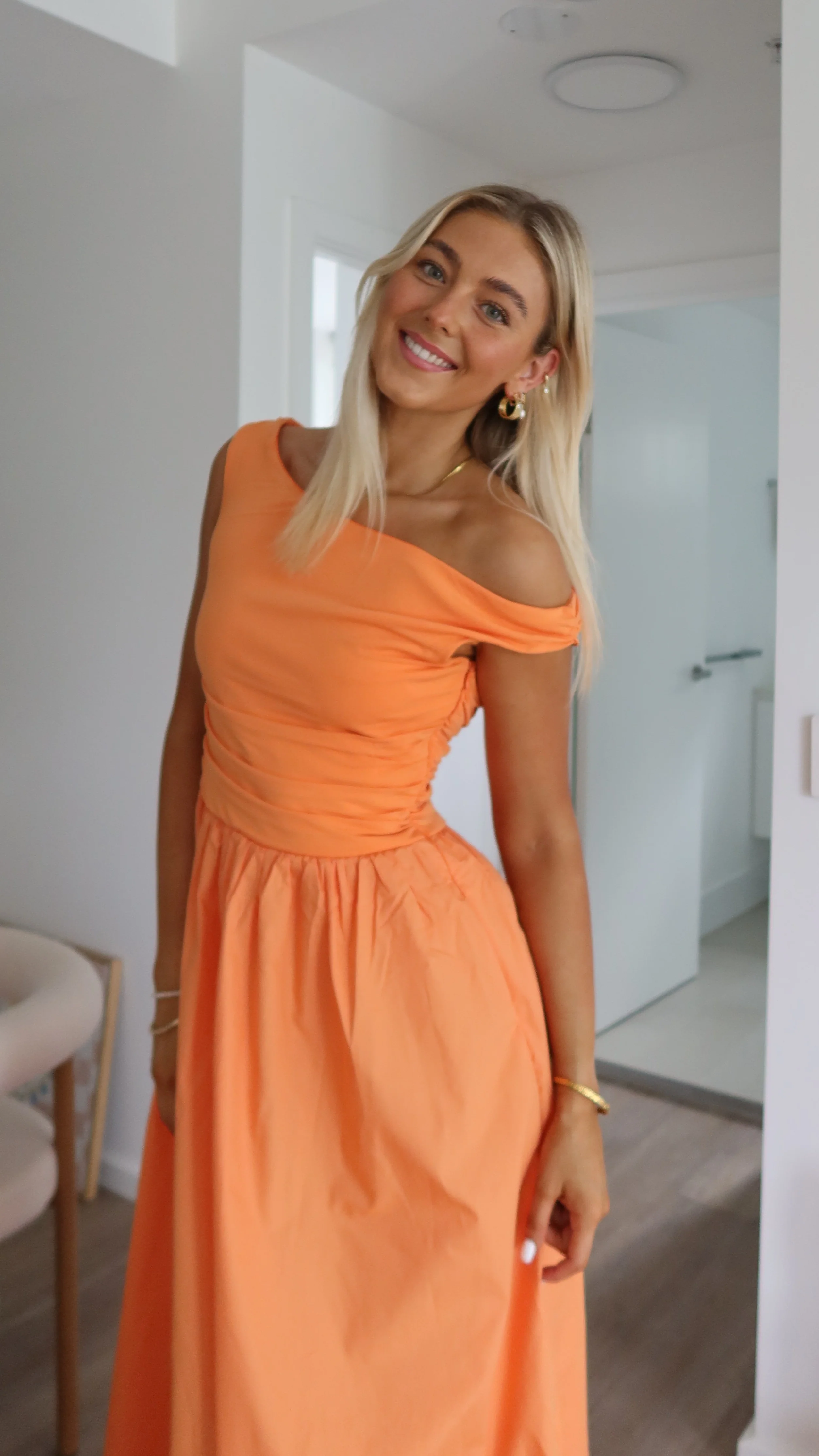 Immy Midi Dress - Melon - Image 7