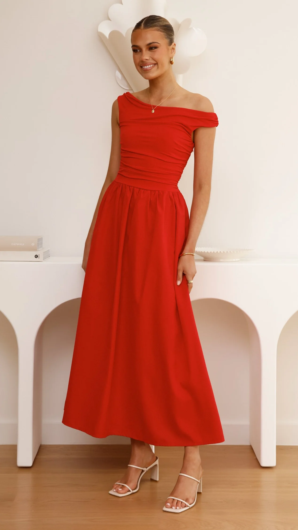 Immy Midi Dress - Red - Image 12