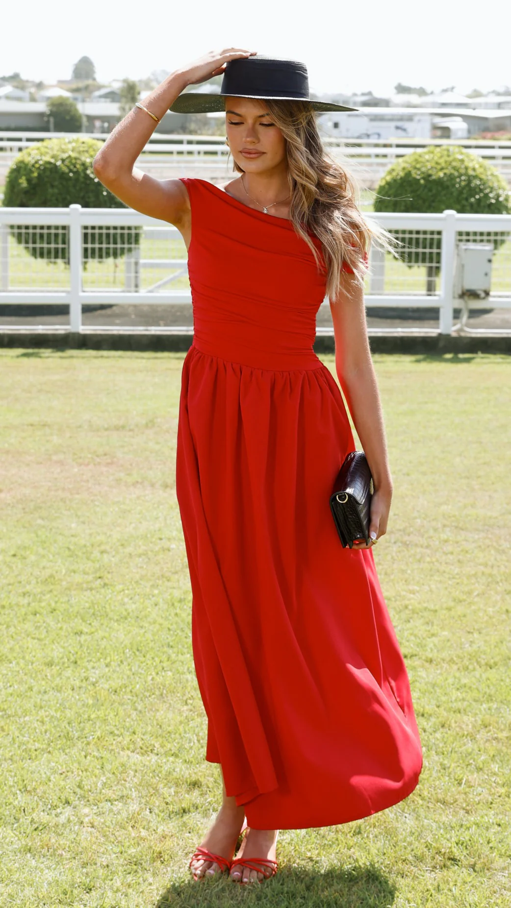 Immy Midi Dress - Red - Image 15