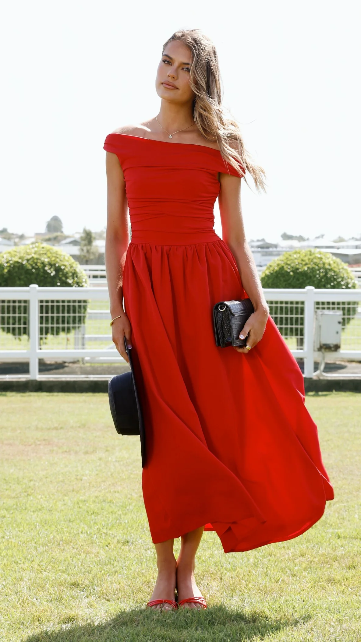 Immy Midi Dress - Red - Image 16