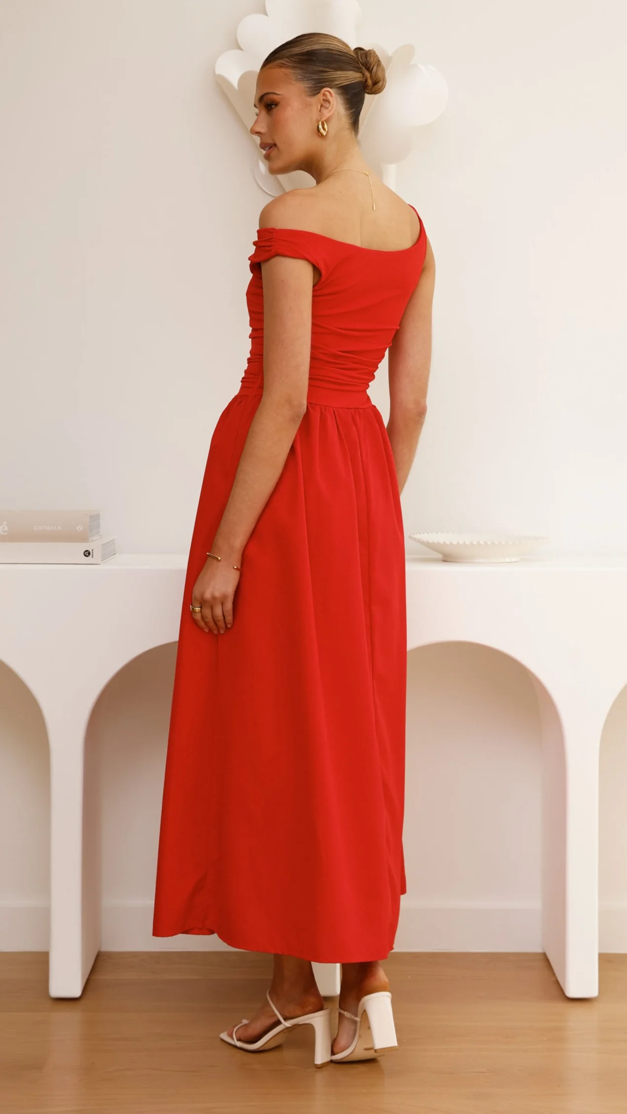 Immy Midi Dress - Red - Image 7