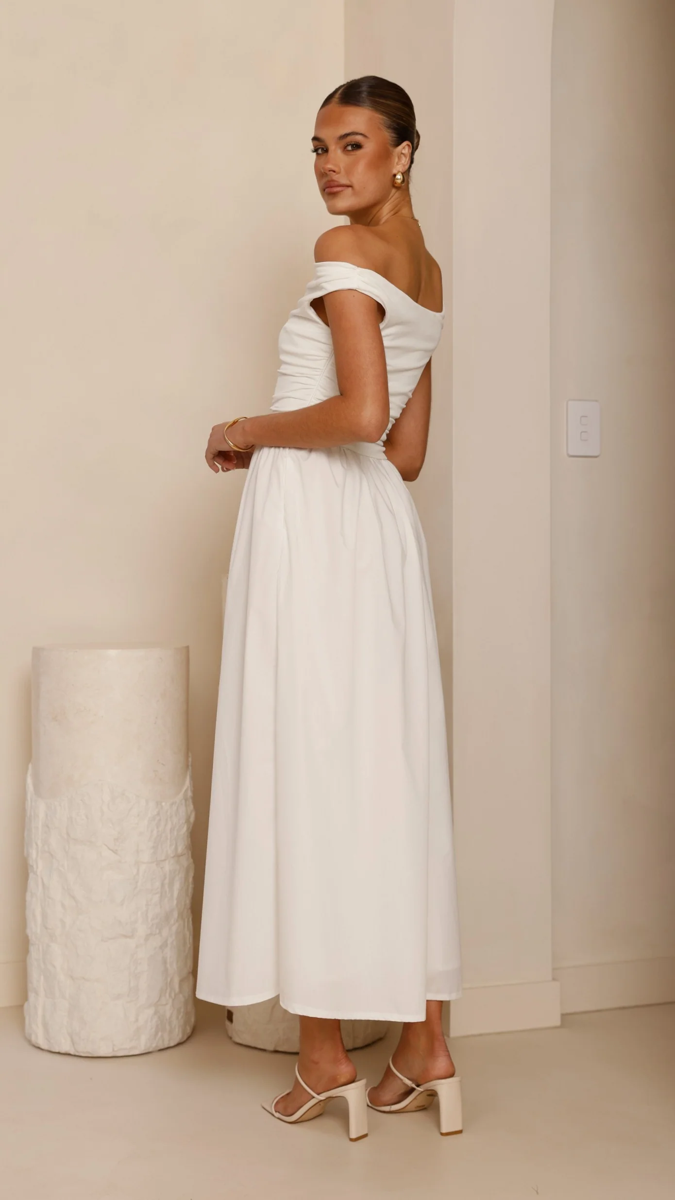 Immy Midi Dress - White - Image 10