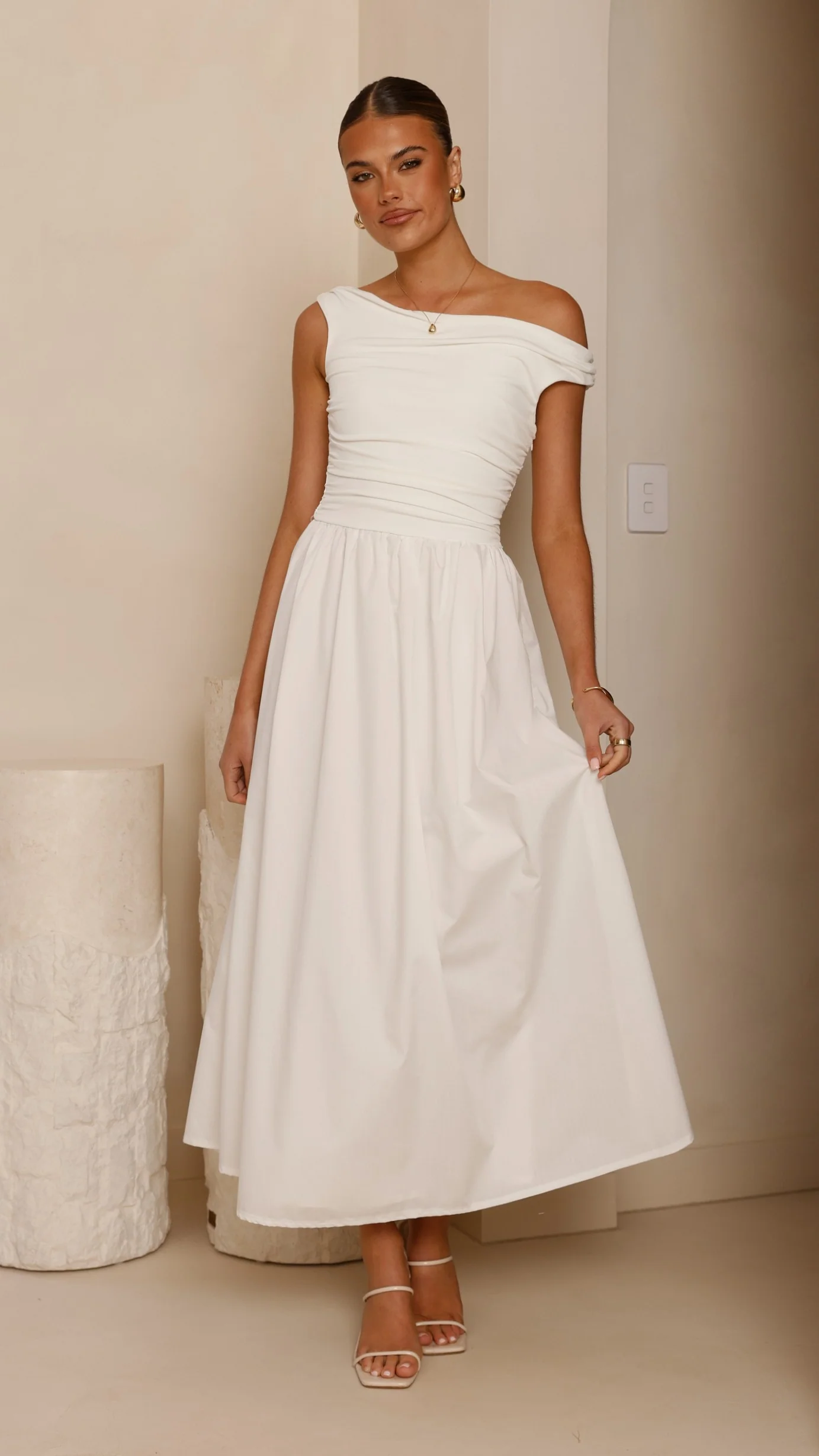 Immy Midi Dress - White - Image 12