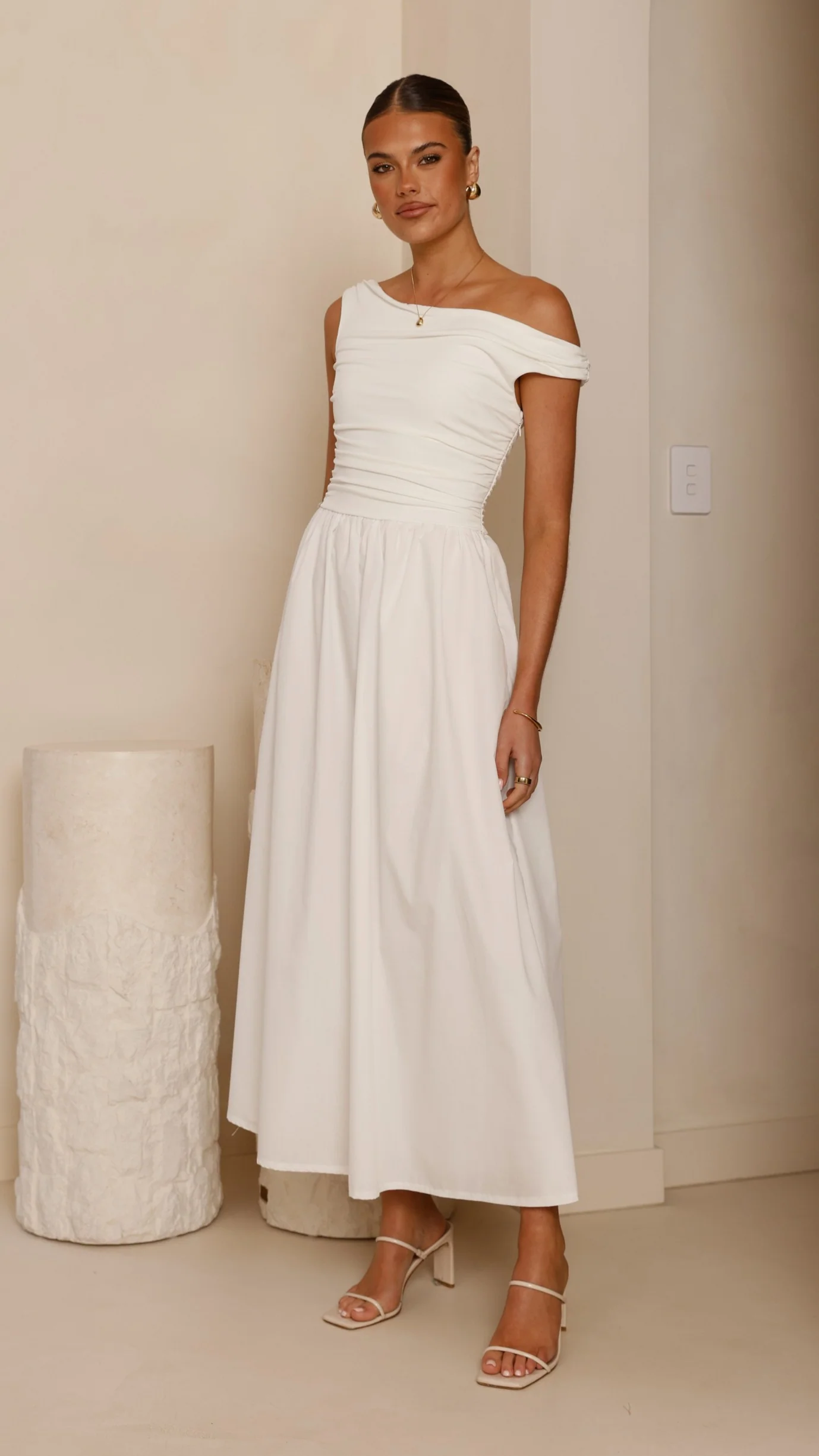 Immy Midi Dress - White - Image 14