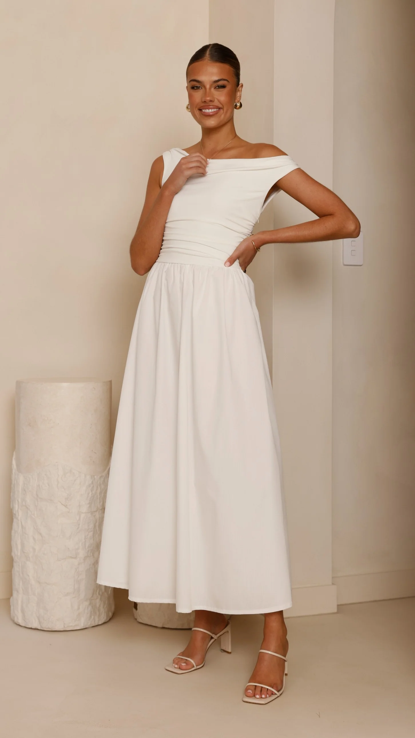 Immy Midi Dress - White - Image 15