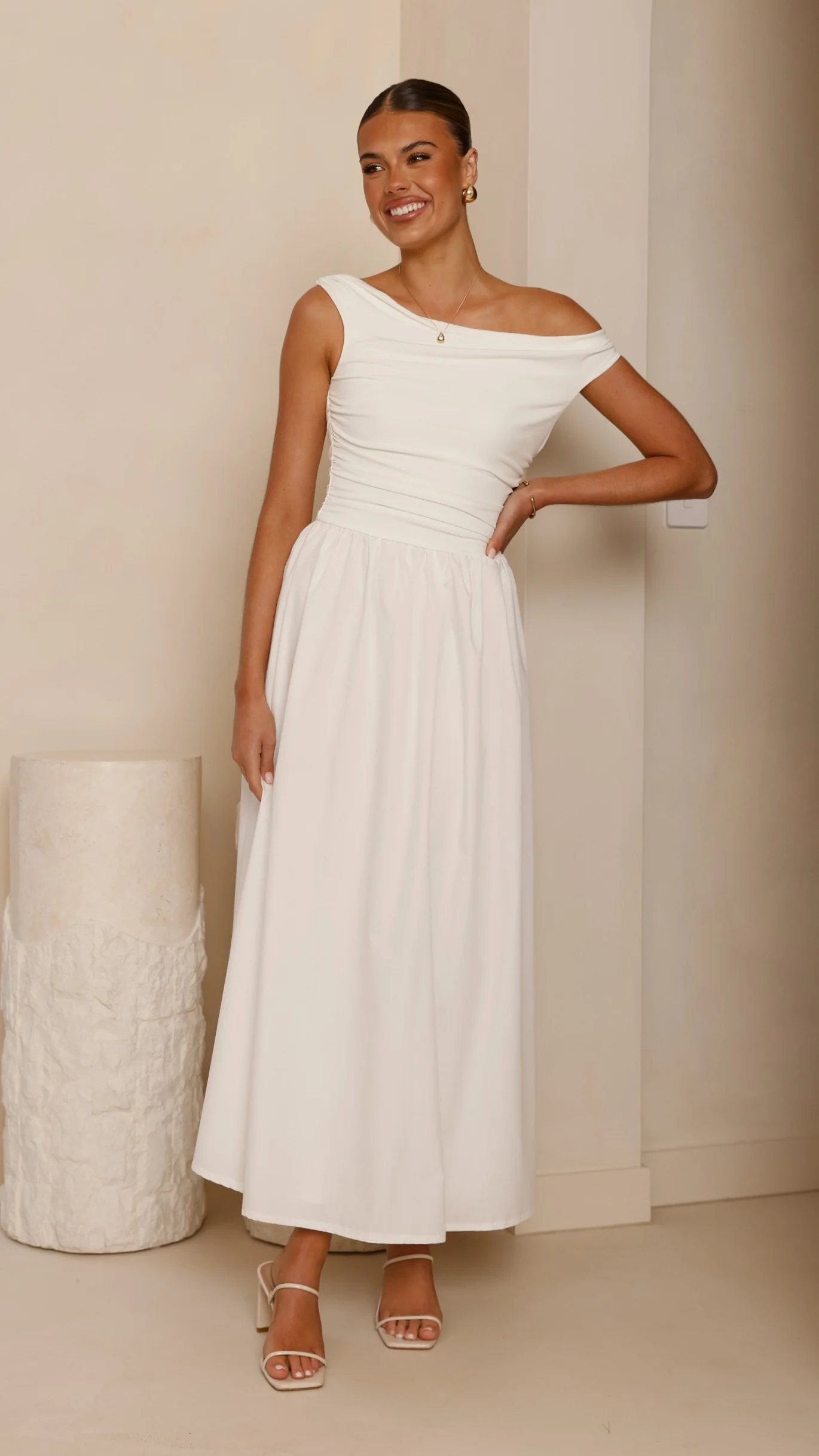 Immy Midi Dress - White - Image 18