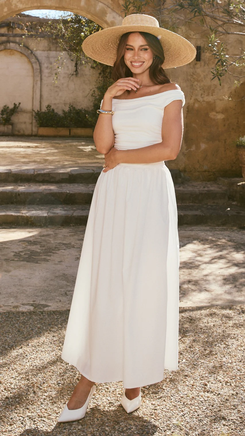 Immy Midi Dress - White - Image 3