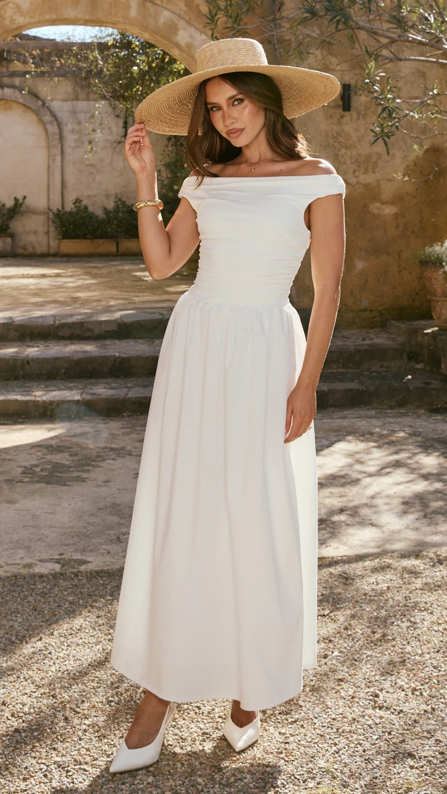 Immy Midi Dress - White - Image 4