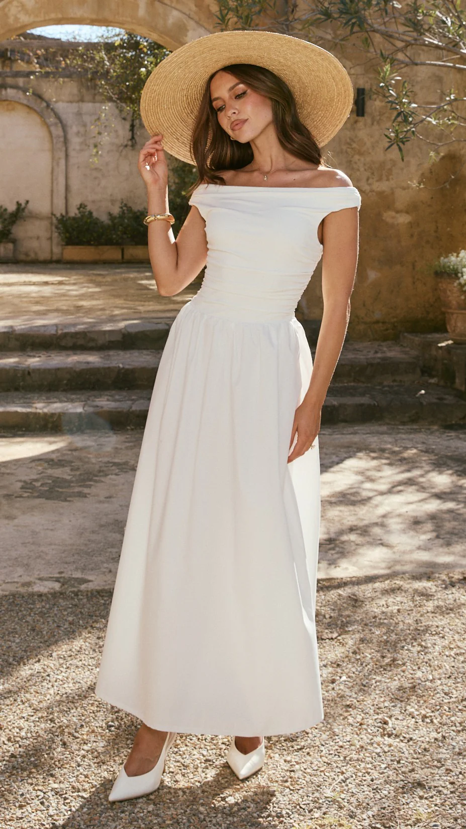 Immy Midi Dress - White - Image 5