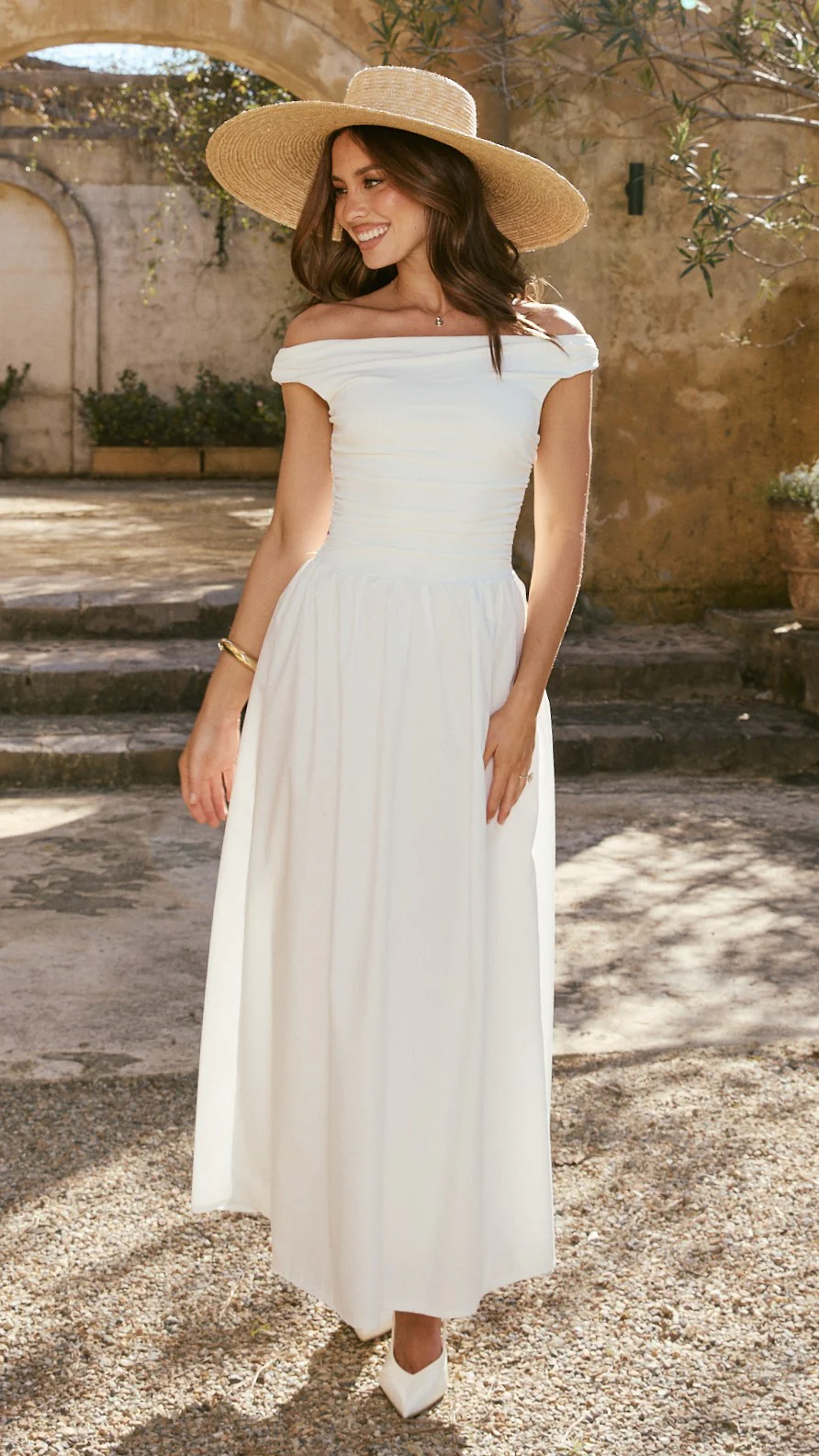 Immy Midi Dress - White - Image 7
