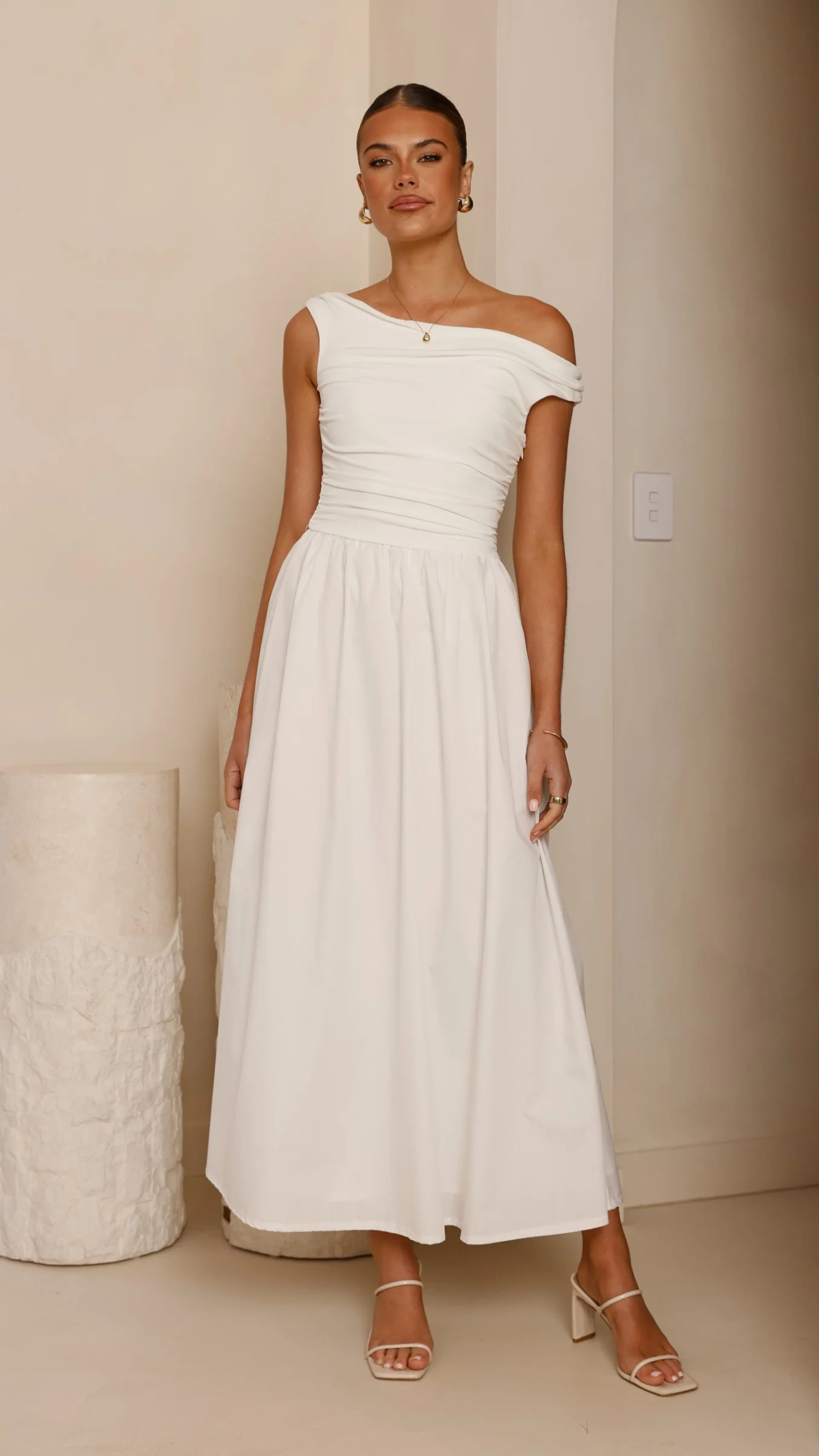Immy Midi Dress - White - Image 9