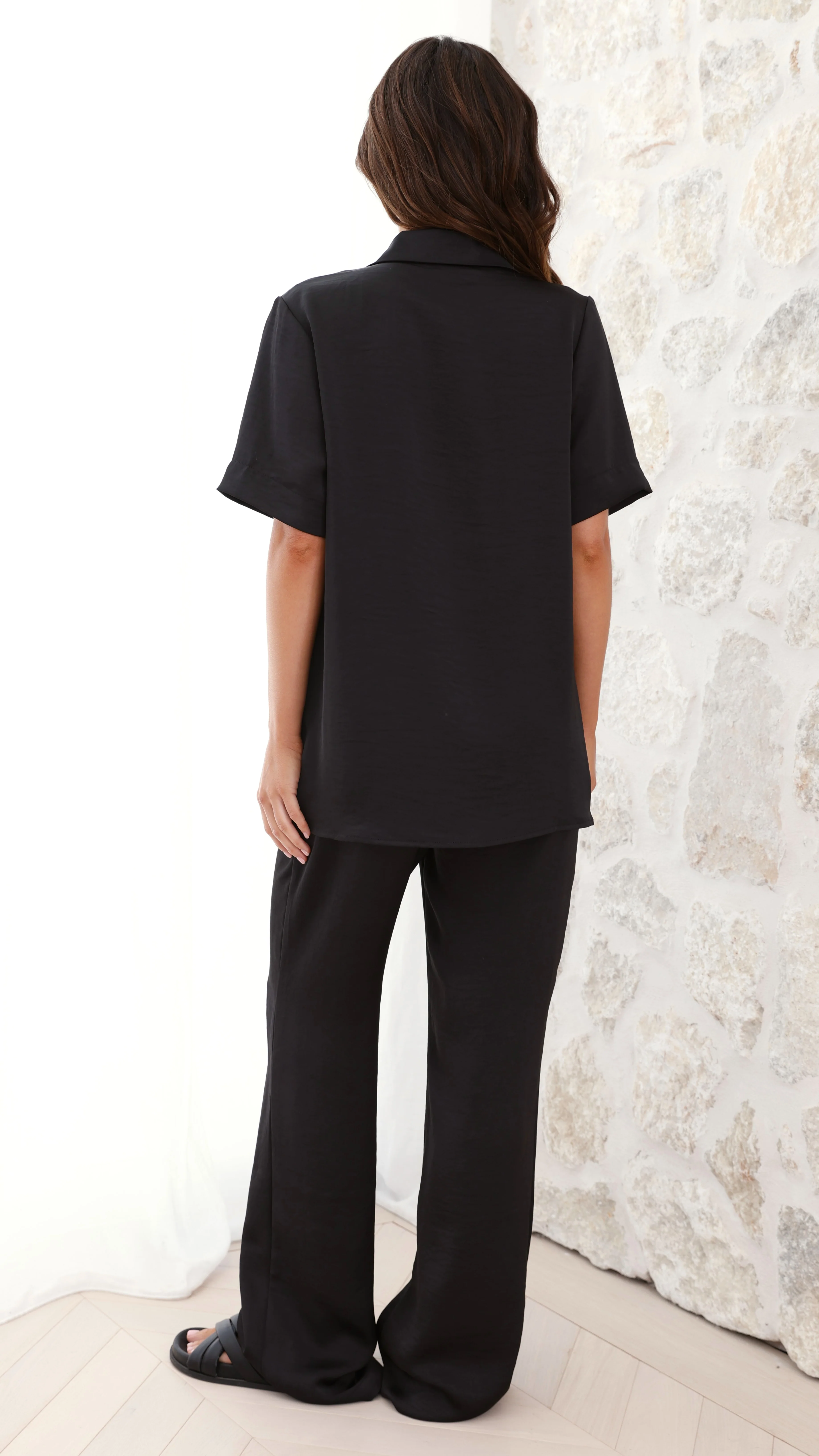 Imogen Button Pants - Black - Image 5