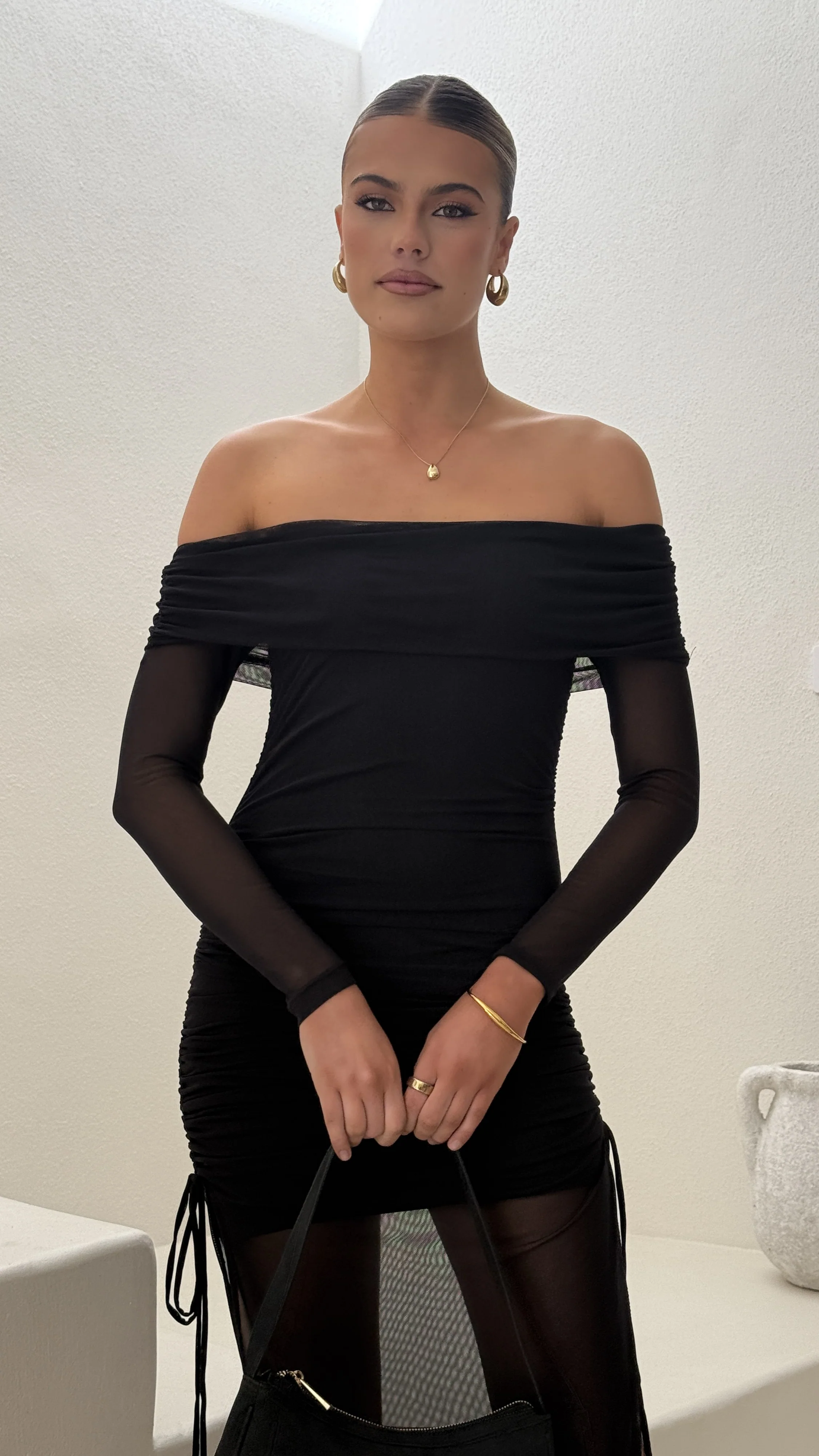 Isadora Off Shoulder Maxi Dress - Black - Image 16