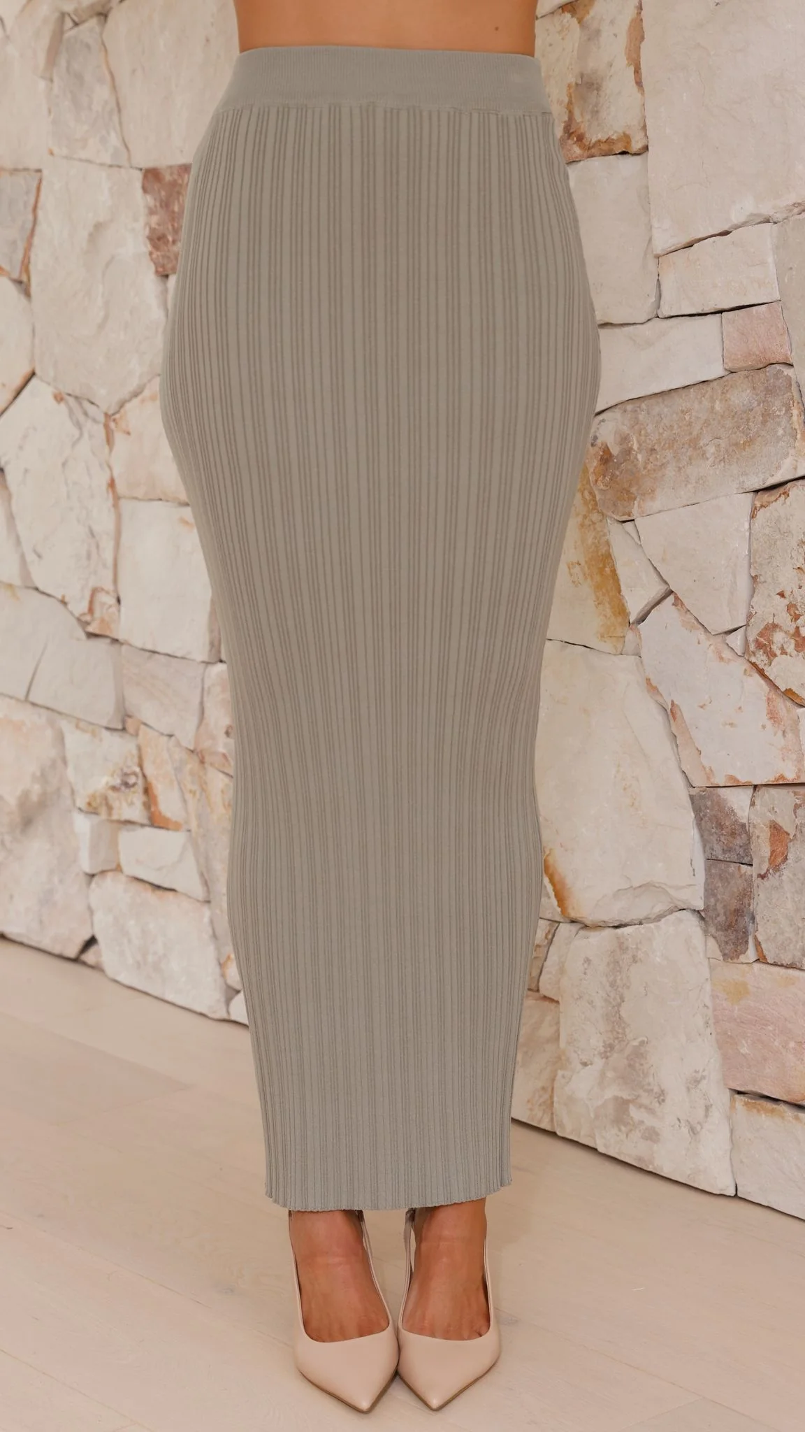 Isla Maxi Skirt - Khaki - Image 6