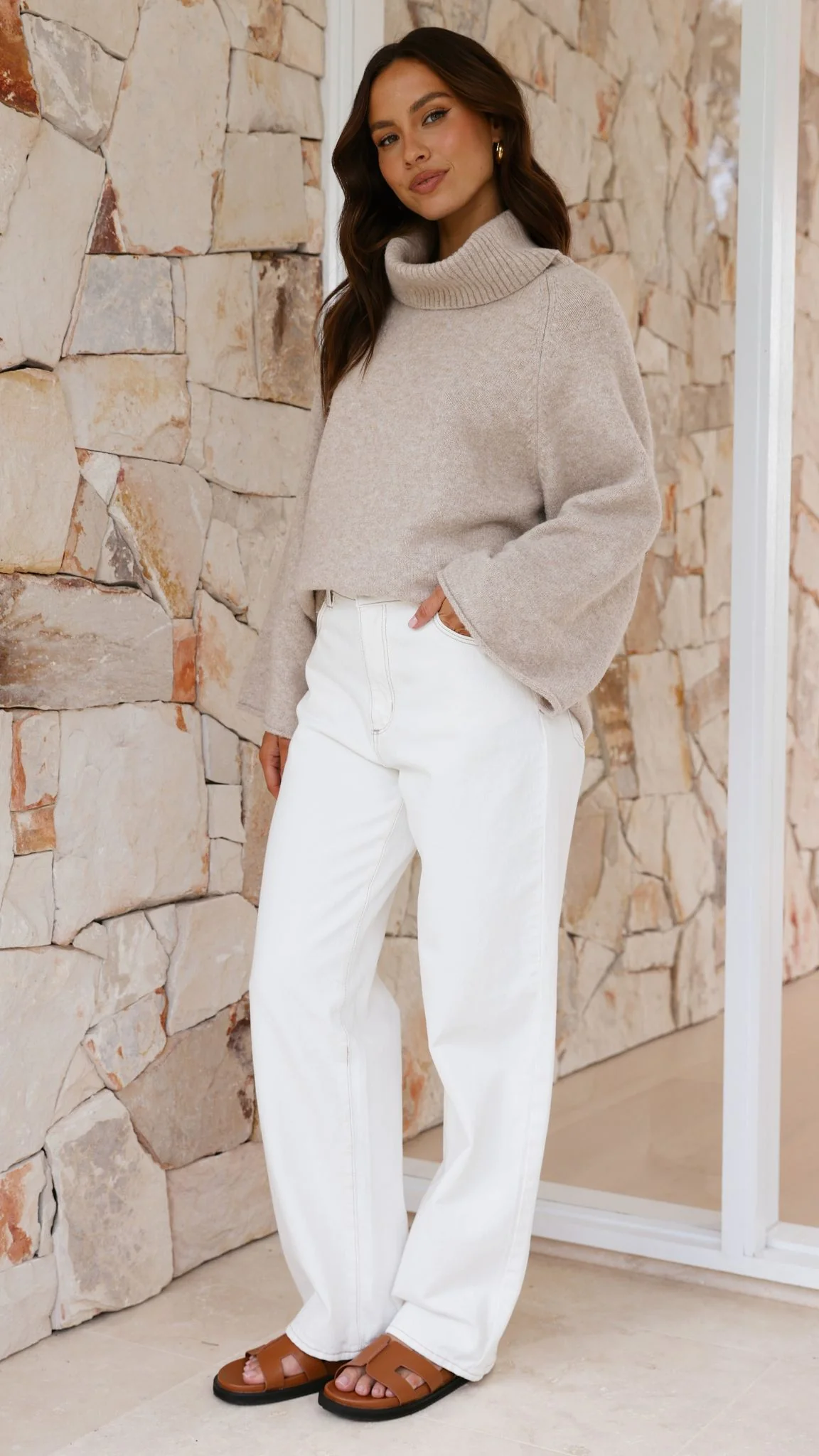 Jacques Knitted Jumper - Oatmeal - Image 12