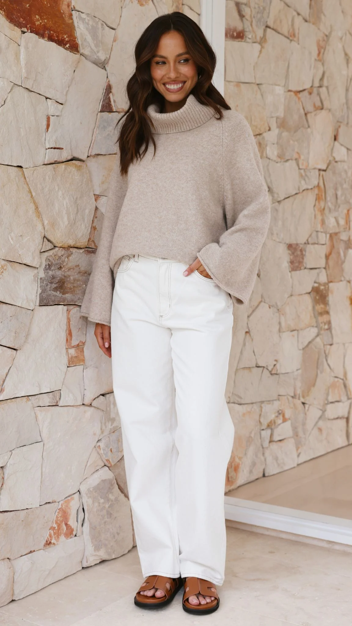 Jacques Knitted Jumper - Oatmeal - Image 13