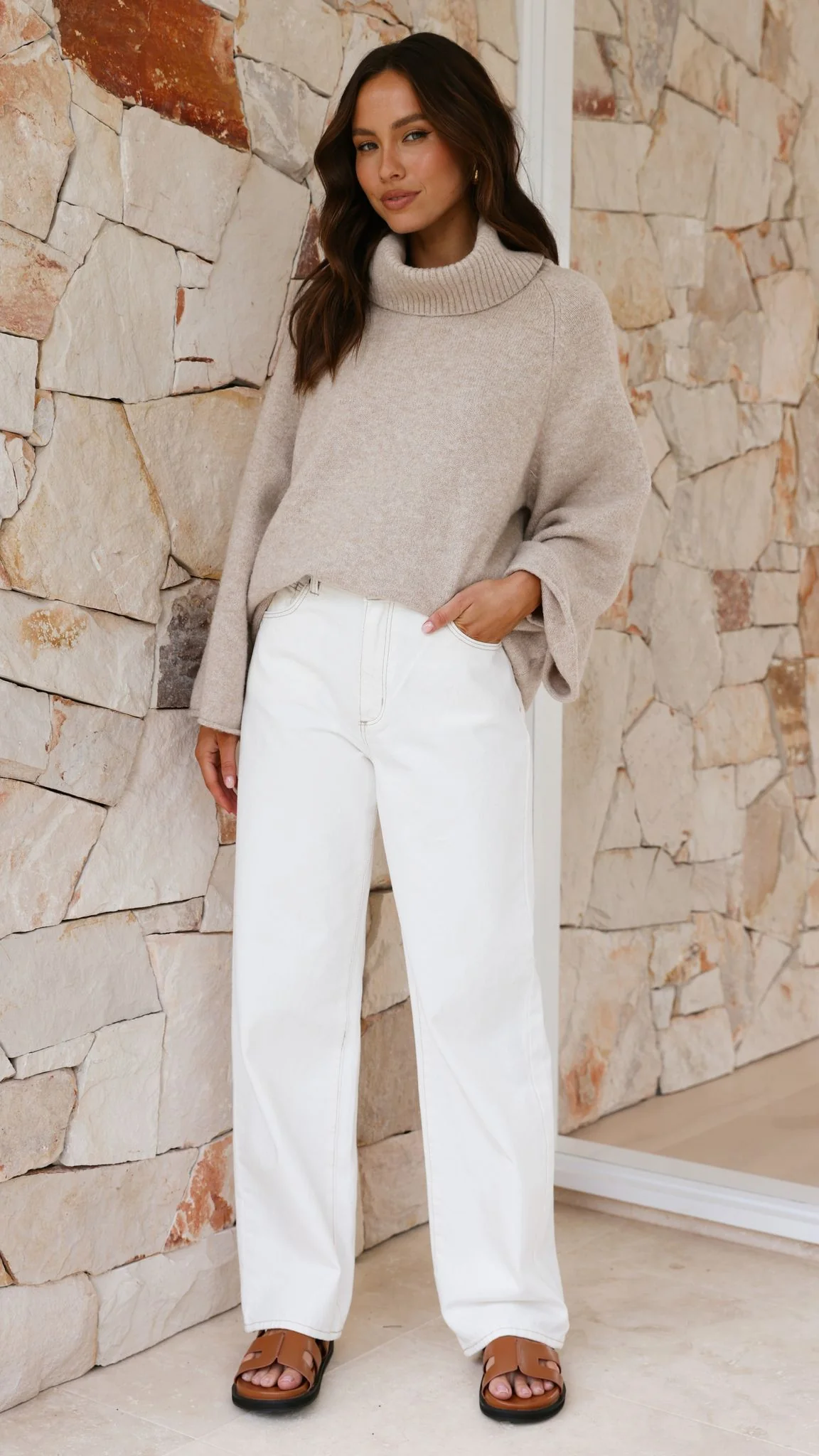 Jacques Knitted Jumper - Oatmeal - Image 16