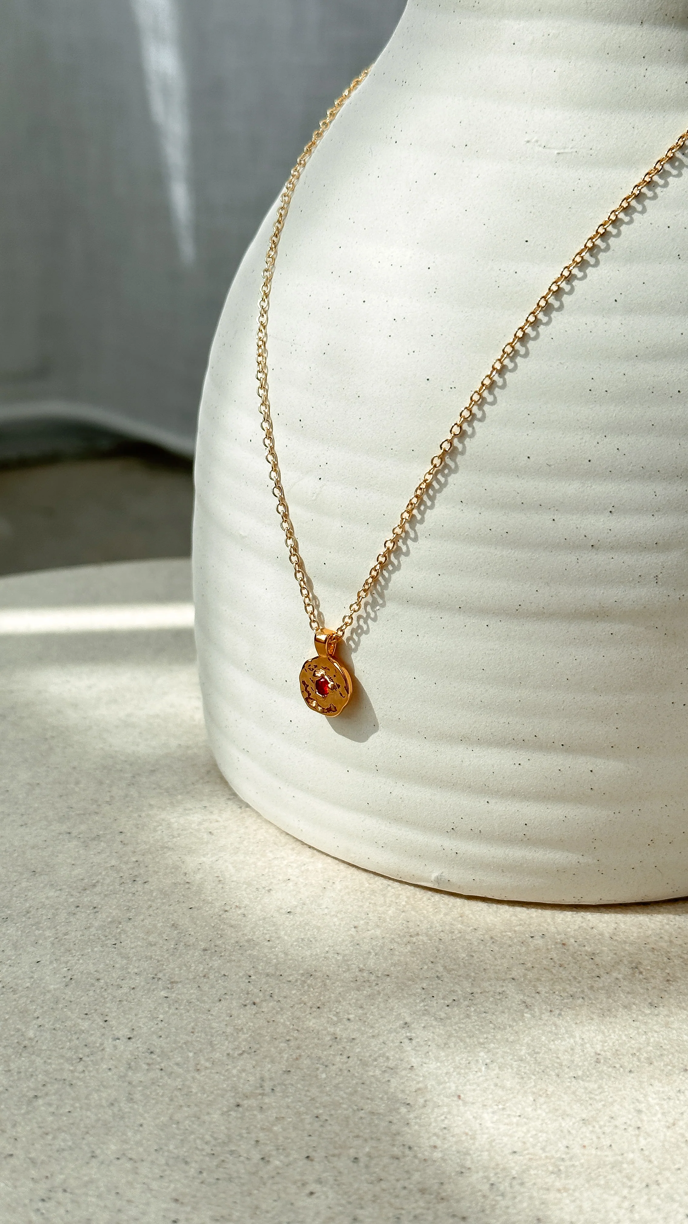 January Birthstone Necklace - Garnet - Image 2