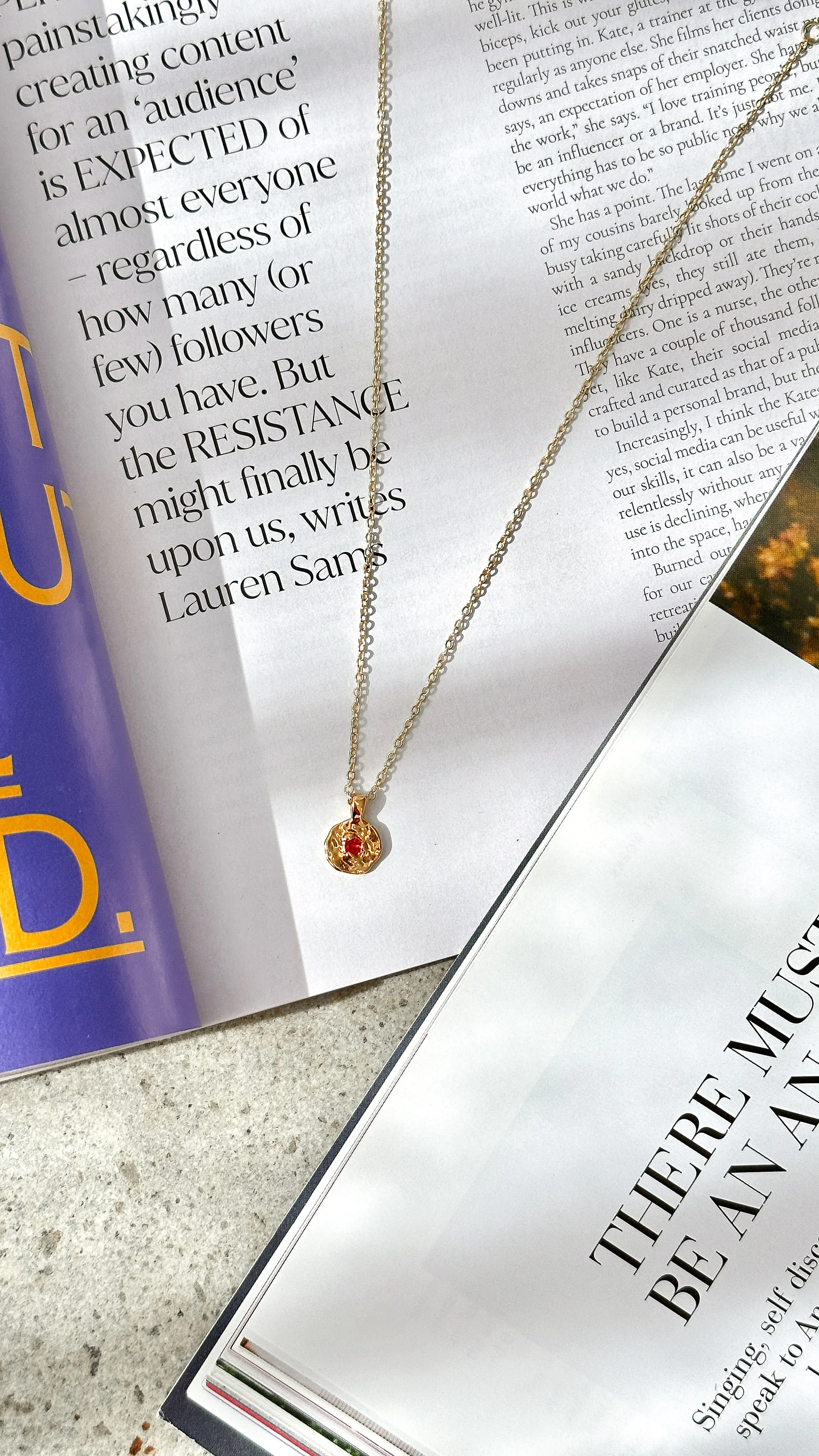 January Birthstone Necklace - Garnet - Image 5