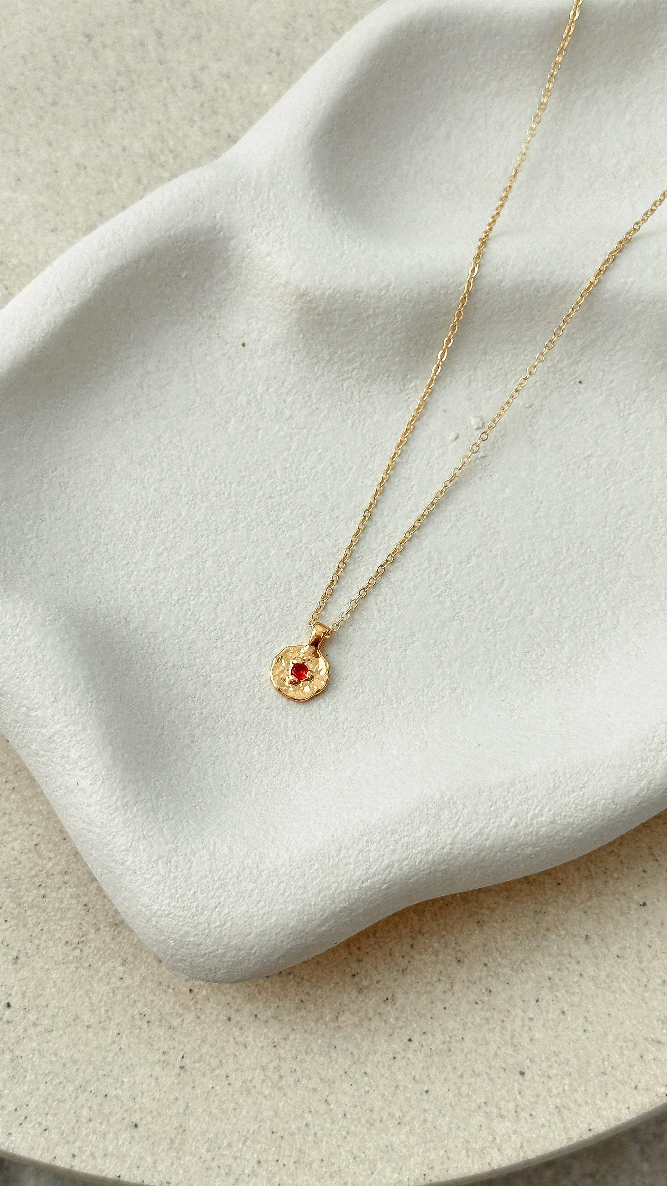 January Birthstone Necklace - Garnet - Image 6