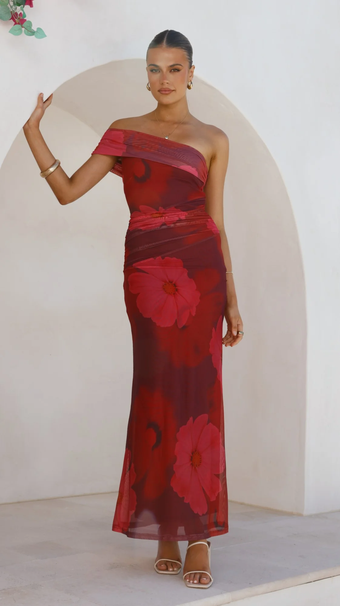 Jelani Maxi Dress - Red Floral - Image 5