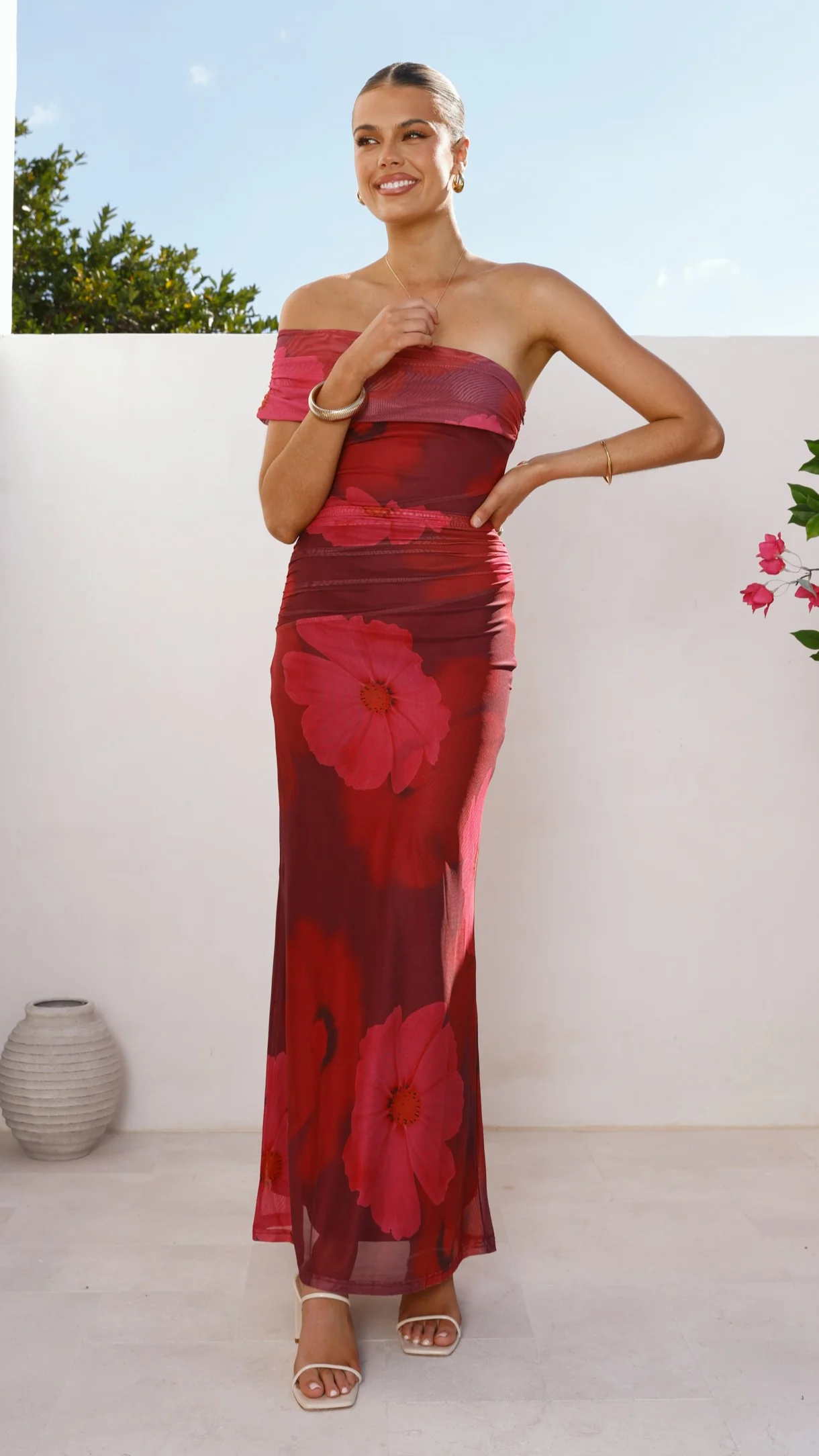Jelani Maxi Dress - Red Floral - Image 8