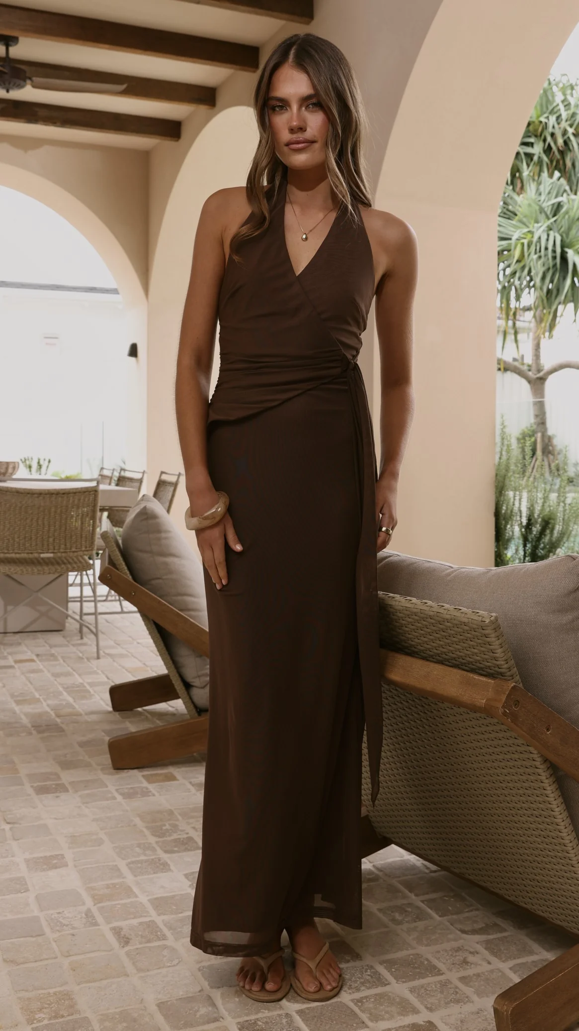 Joslin Maxi Dress - Chocolate - Image 10