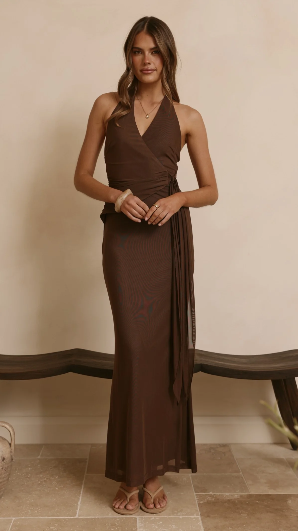 Joslin Maxi Dress - Chocolate - Image 9